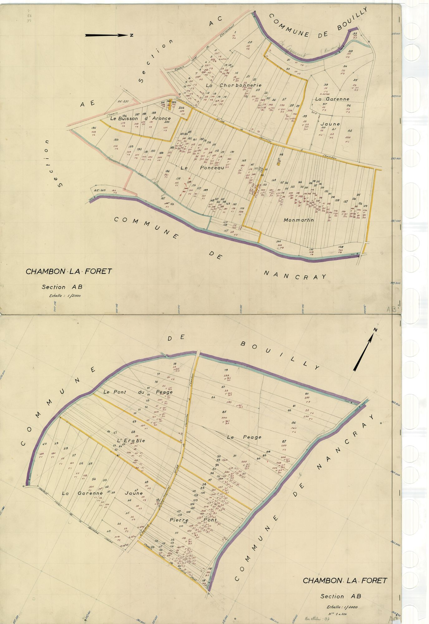 Chambon-la-Forêt - Sections