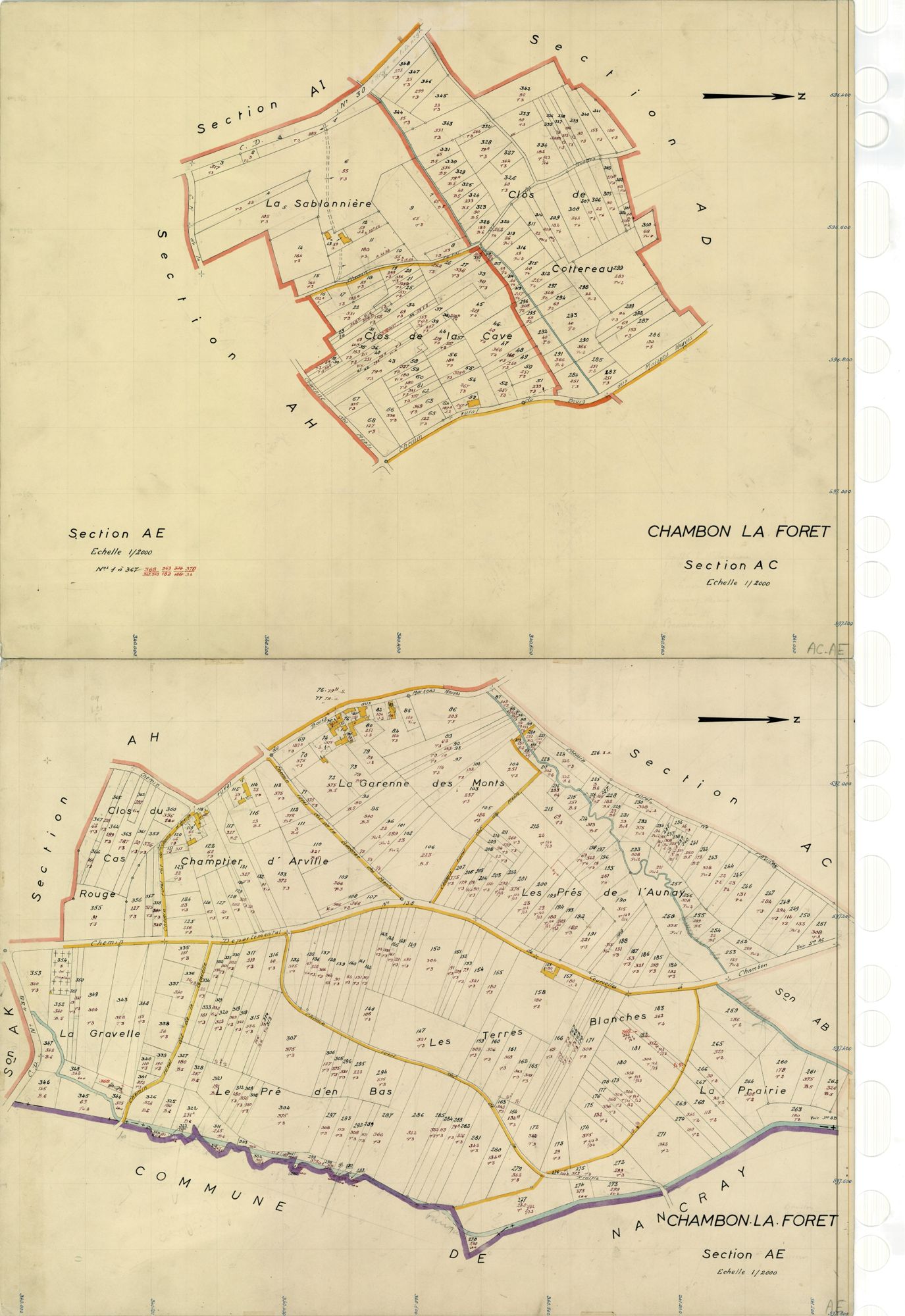 Chambon-la-Forêt - Sections