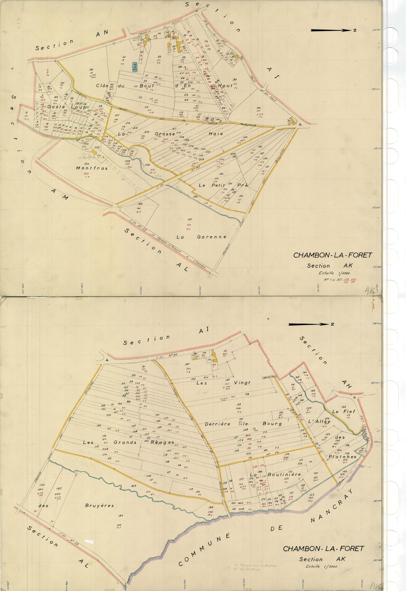 Chambon-la-Forêt - Sections