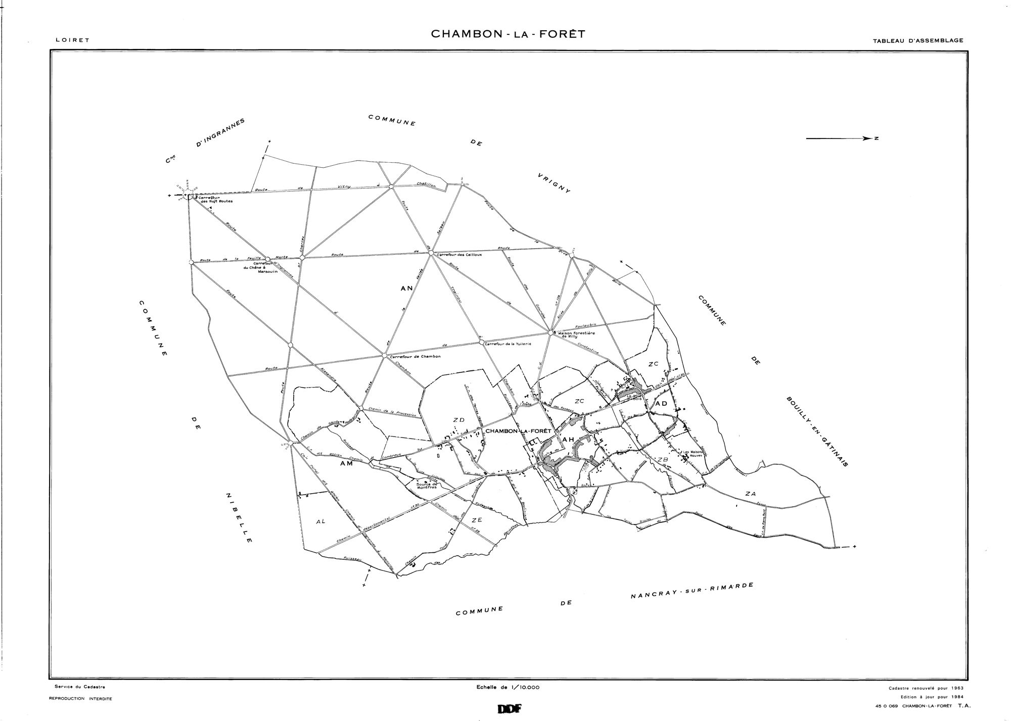 Chambon-la-Forêt - Tableau d'assemblage
