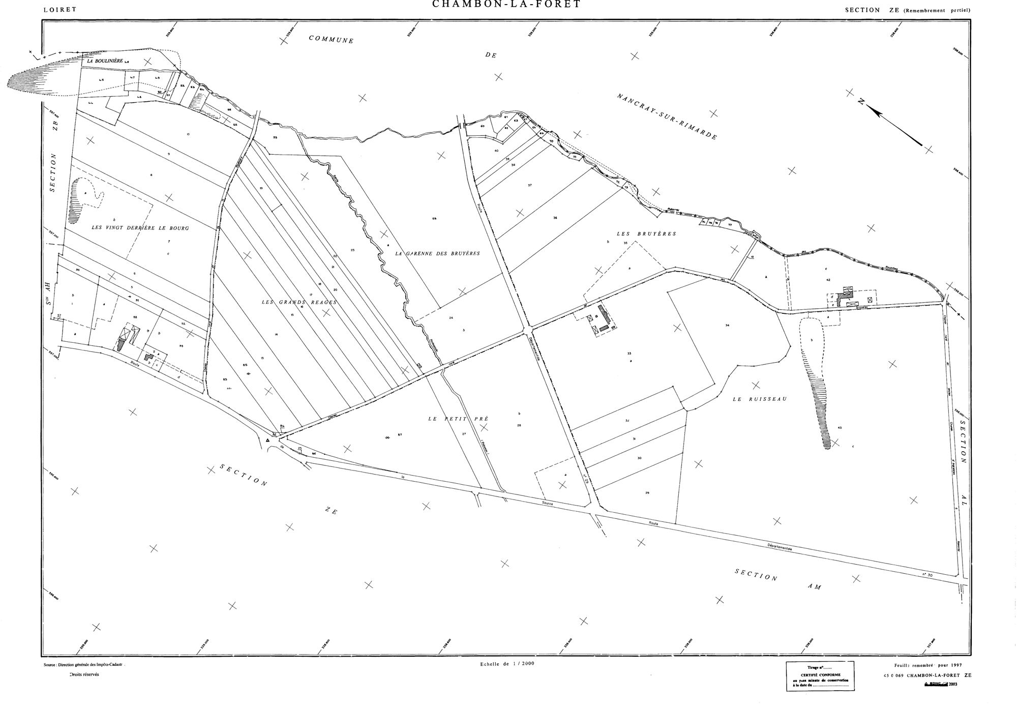 Chambon-la-Forêt - Sections