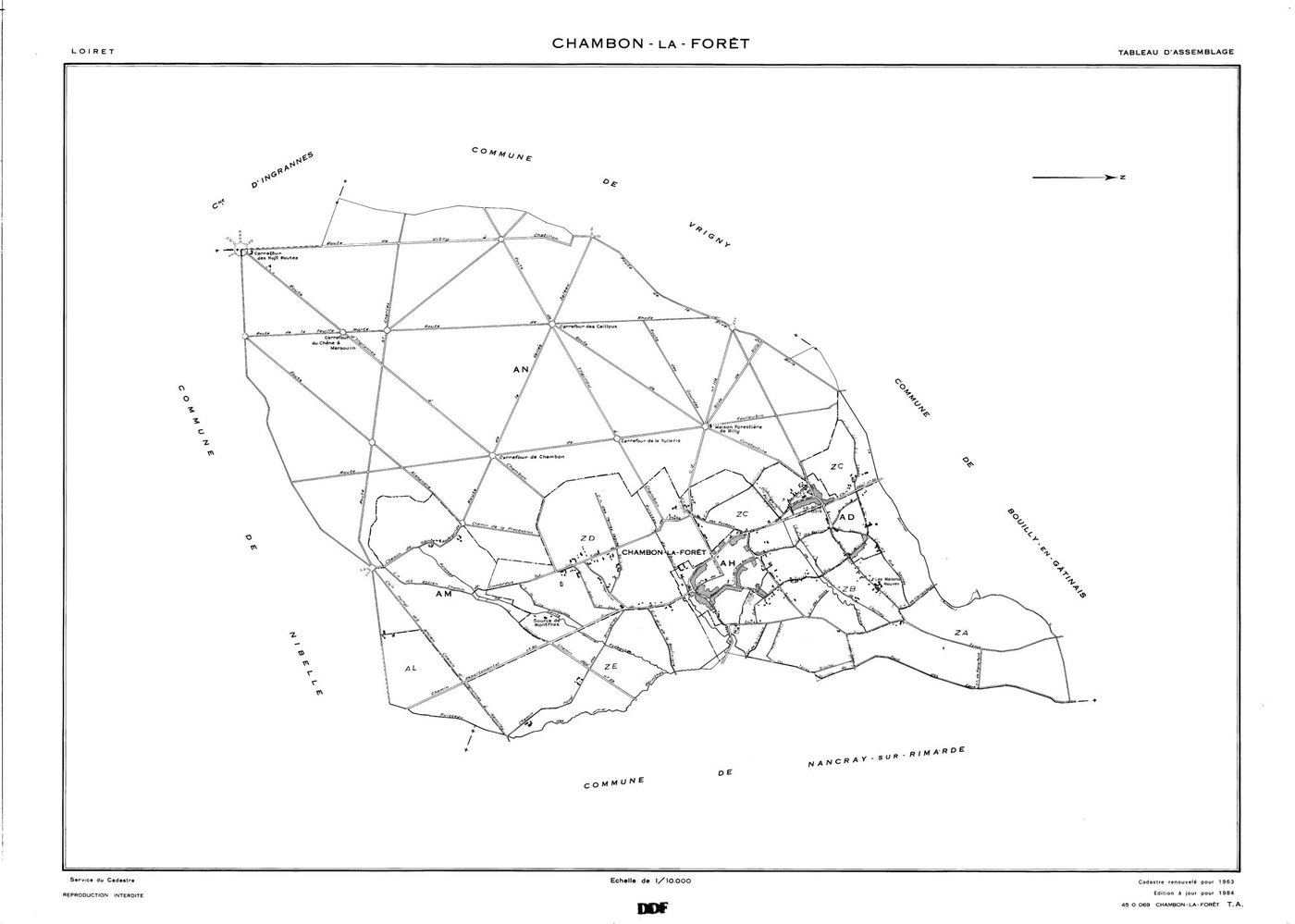 Chambon-la-Forêt - Tableau d'assemblage