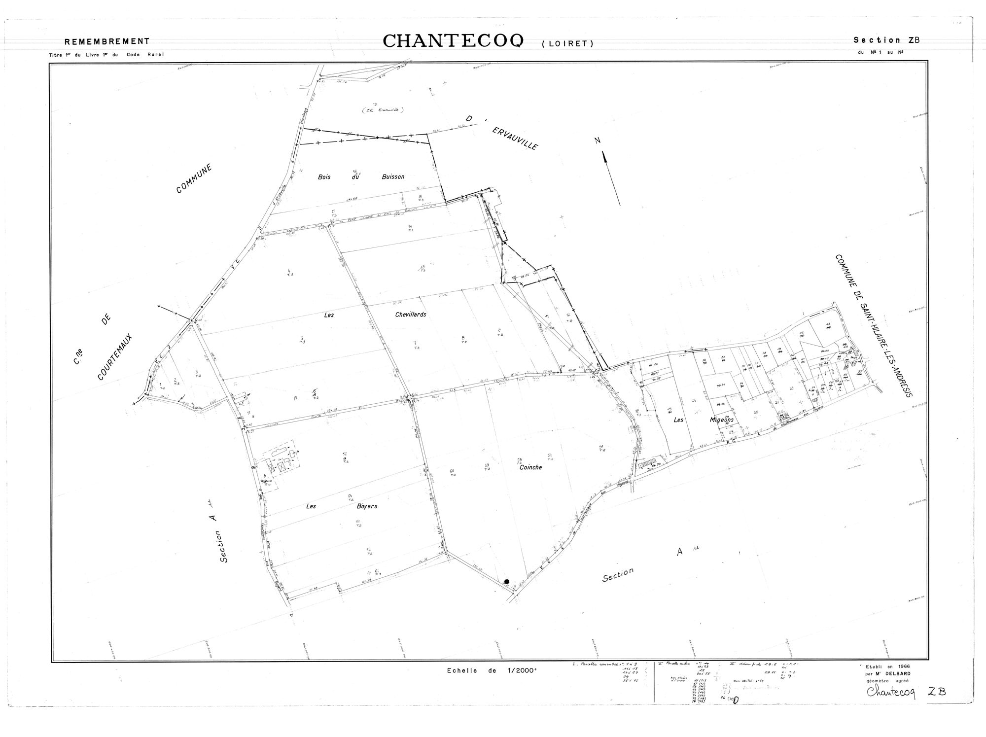 Chantecoq - Sections