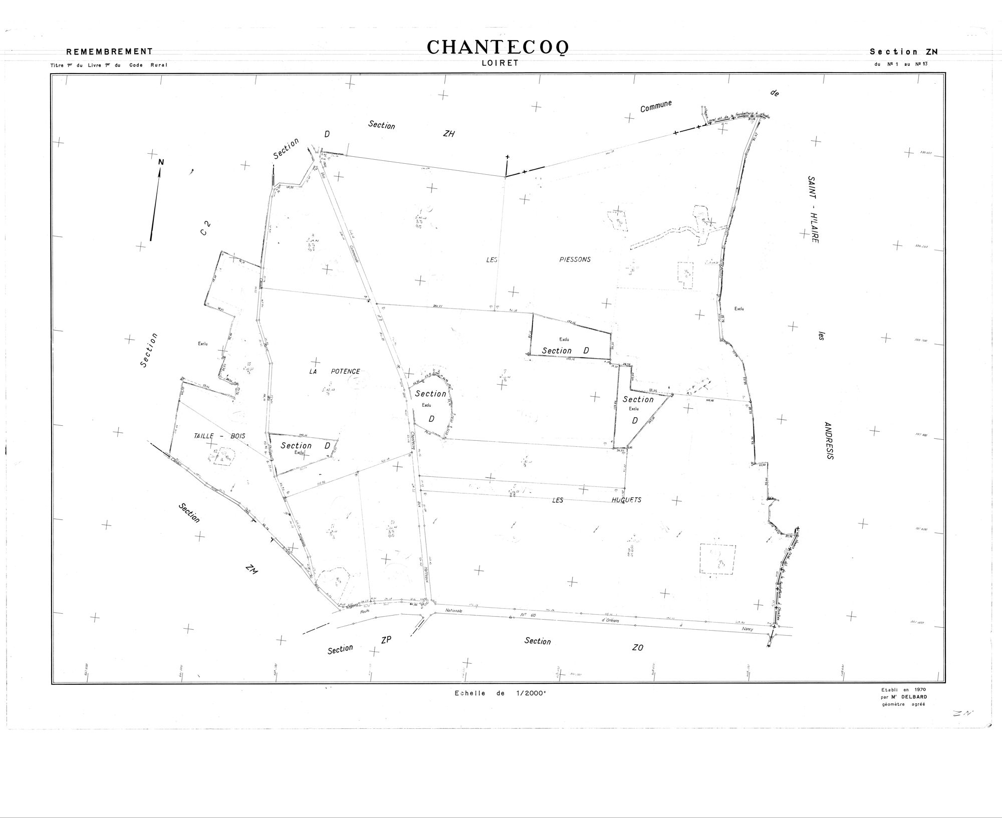 Chantecoq - Sections