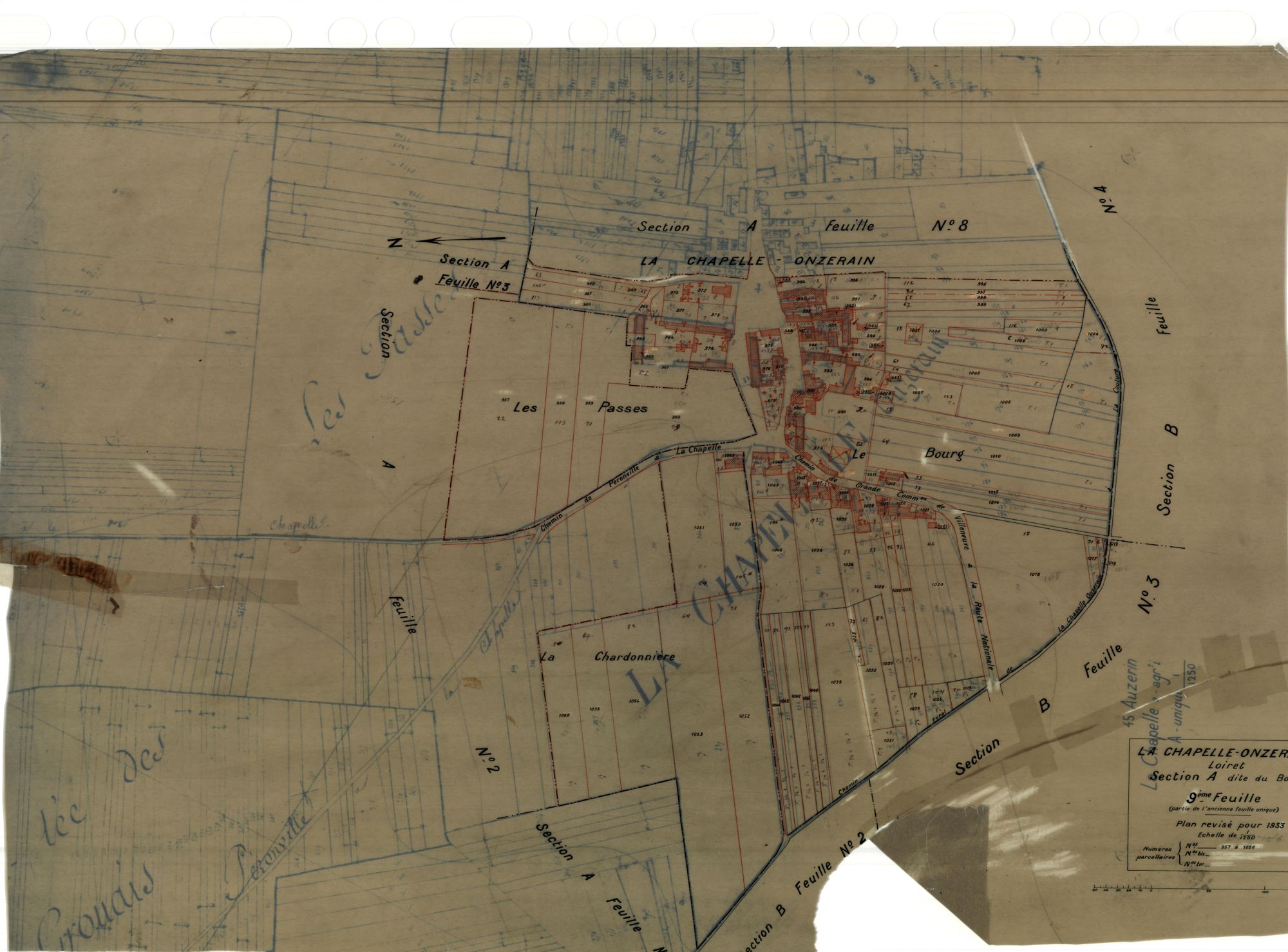 La Chapelle-Onzerain - Sections