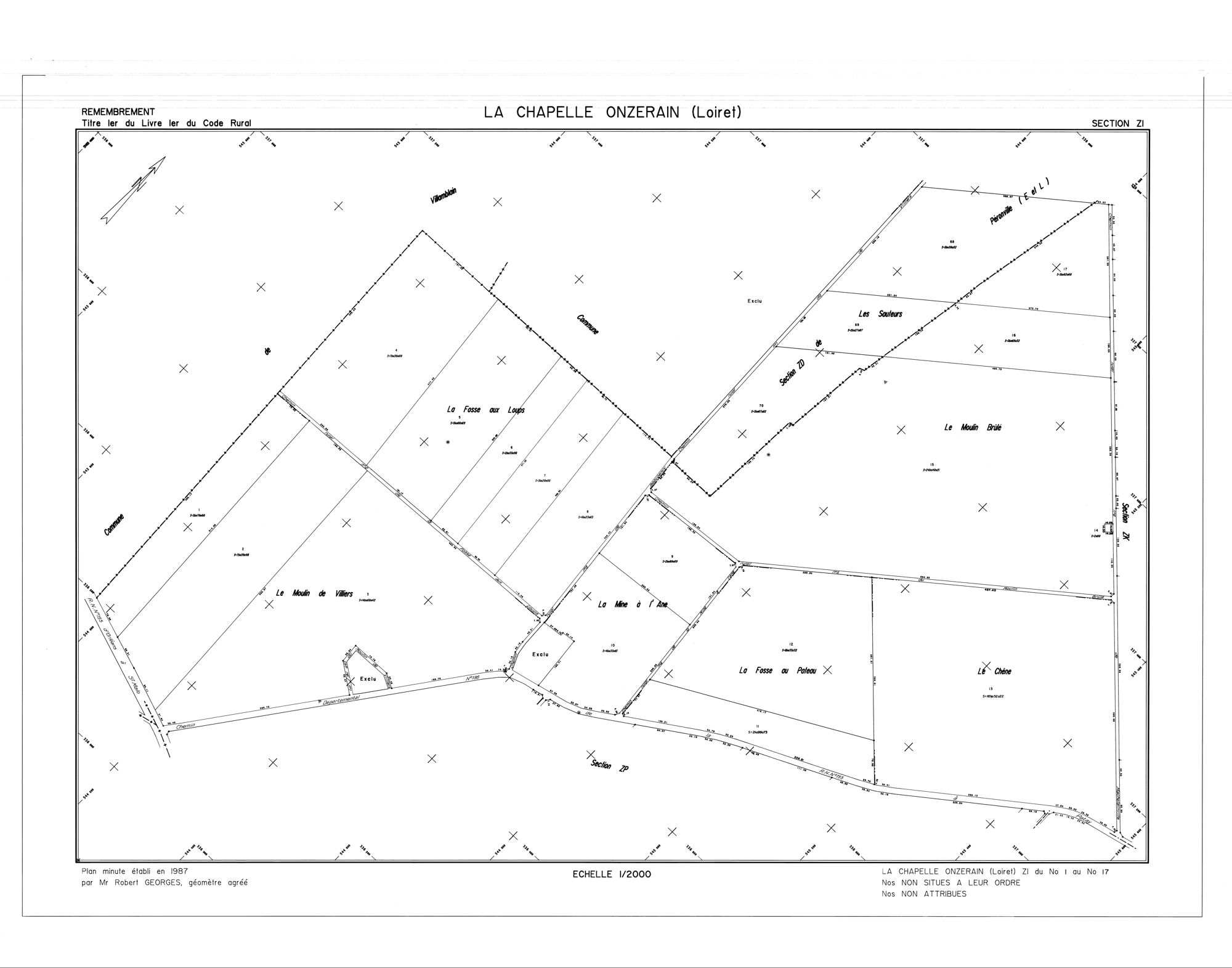 La Chapelle-Onzerain - Sections