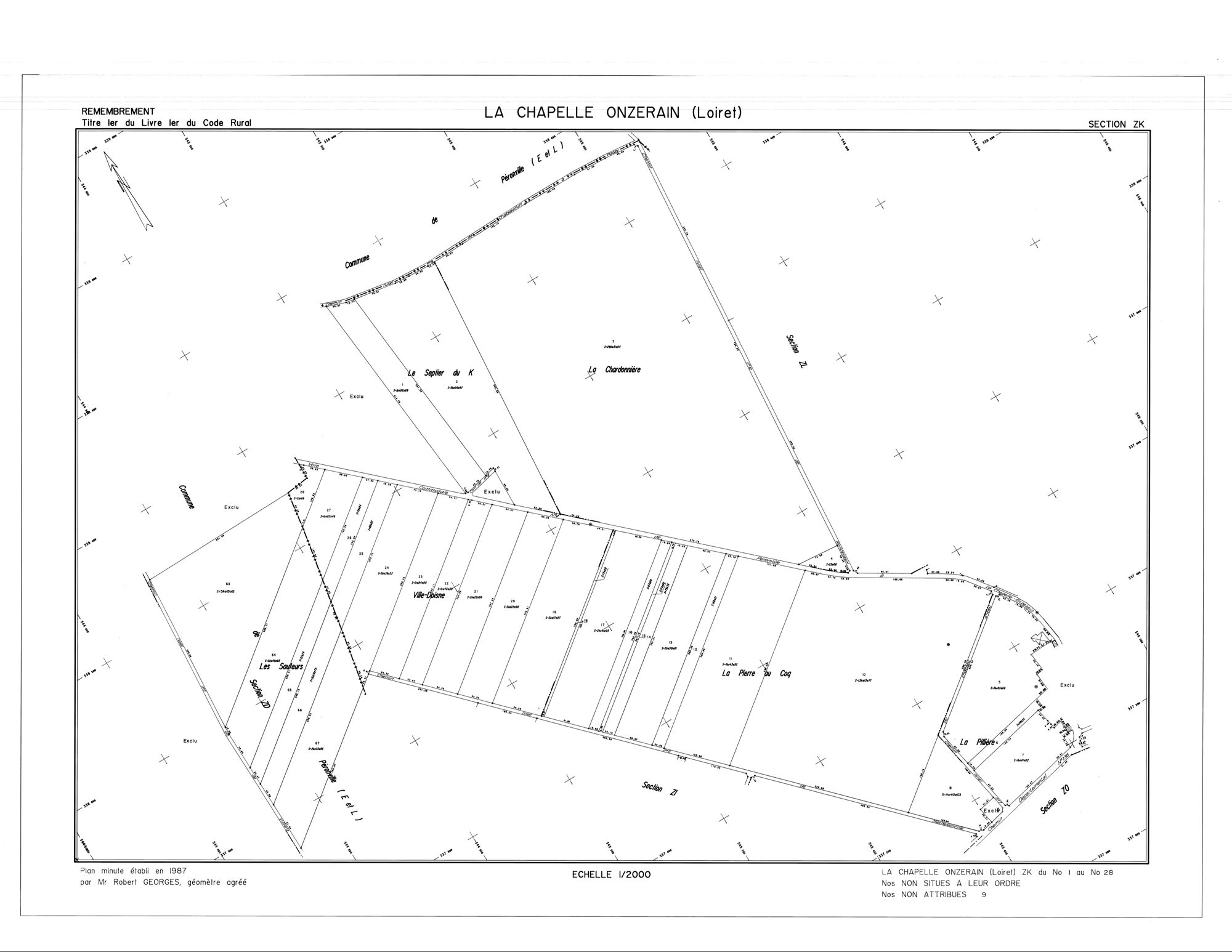 La Chapelle-Onzerain - Sections