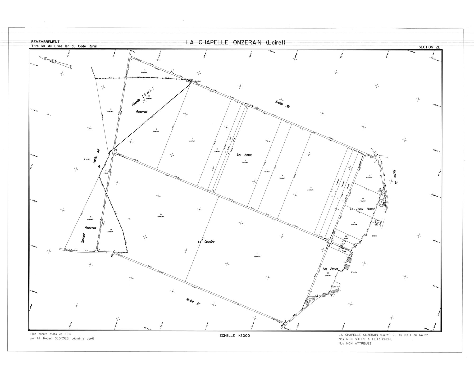 La Chapelle-Onzerain - Sections