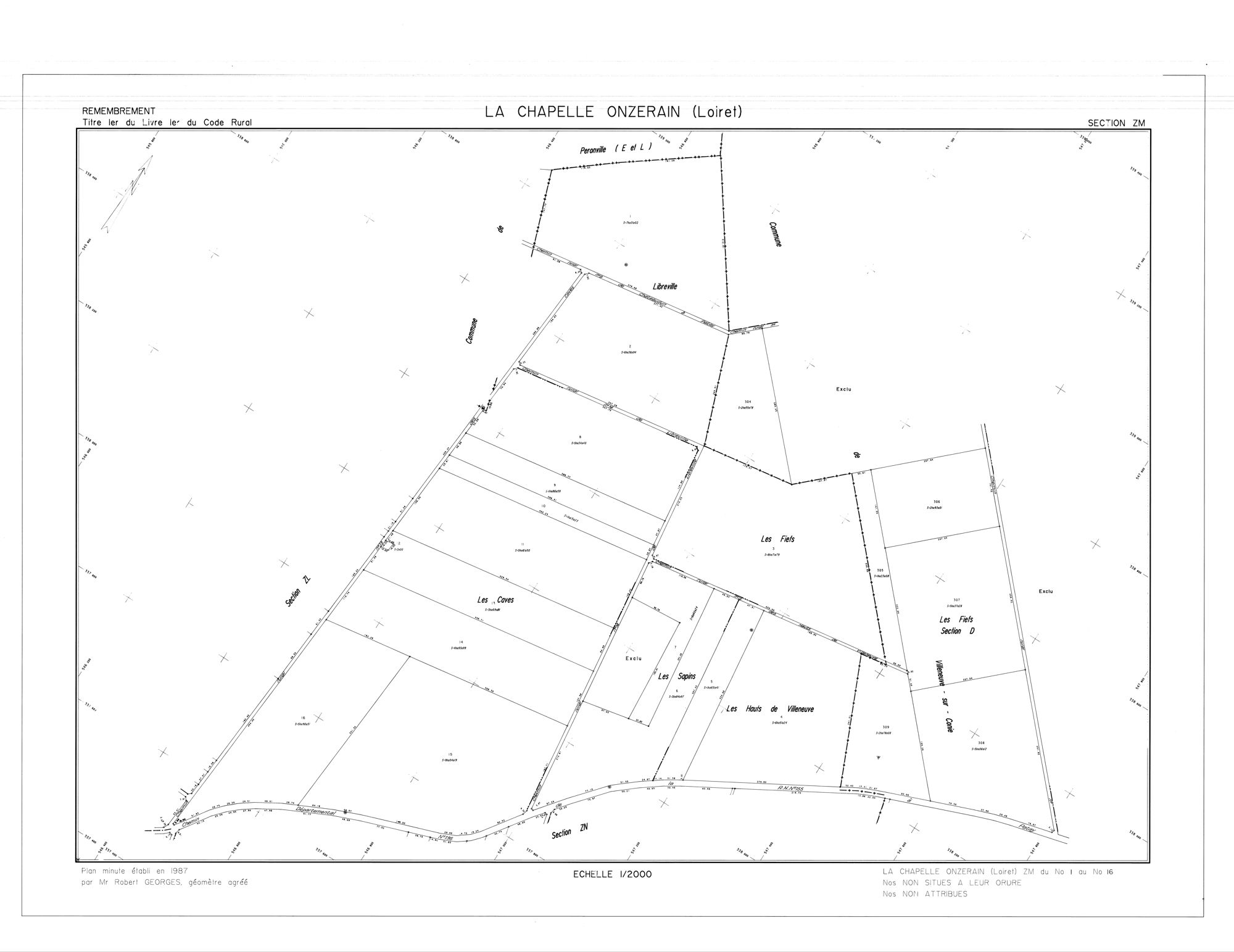La Chapelle-Onzerain - Sections