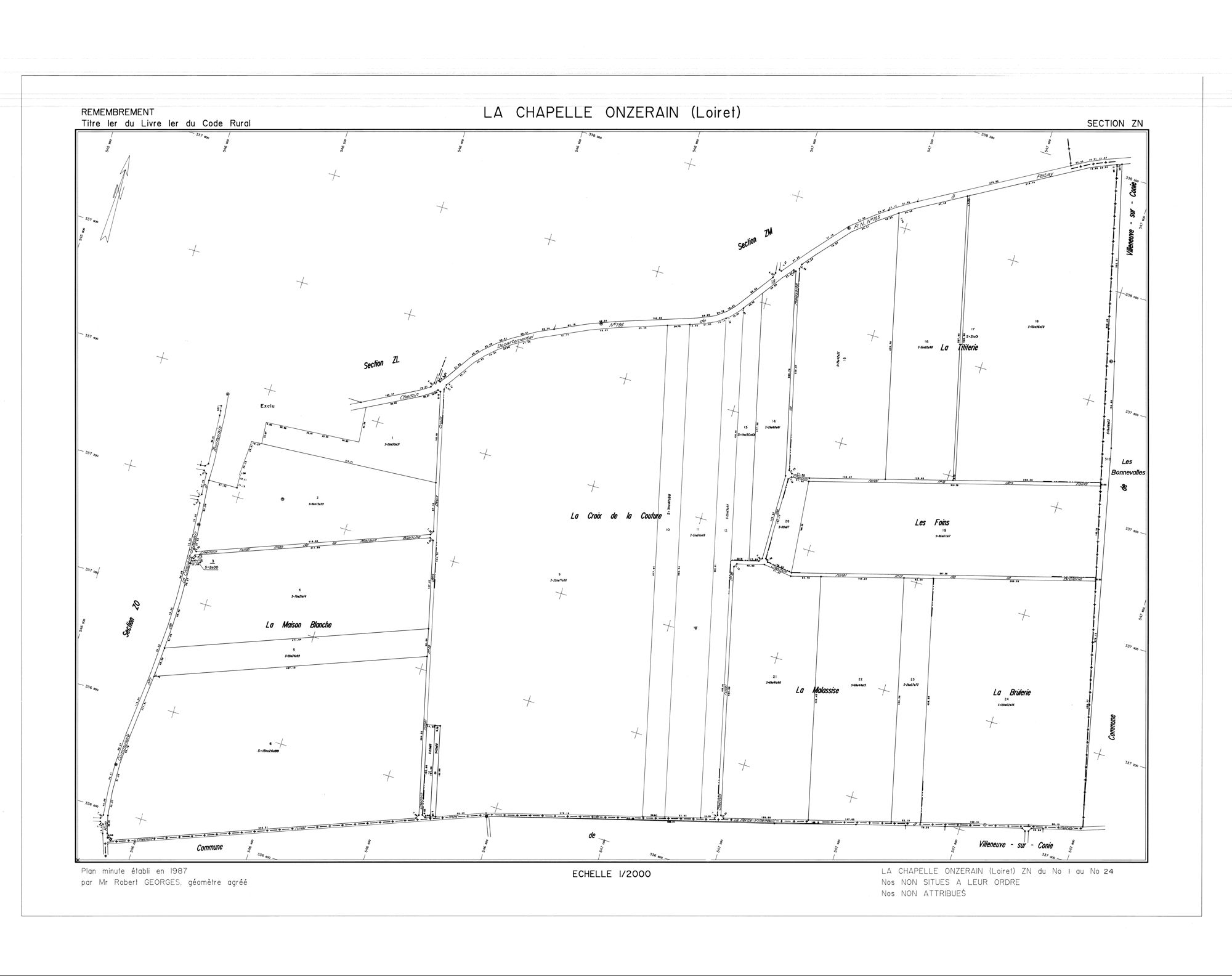 La Chapelle-Onzerain - Sections