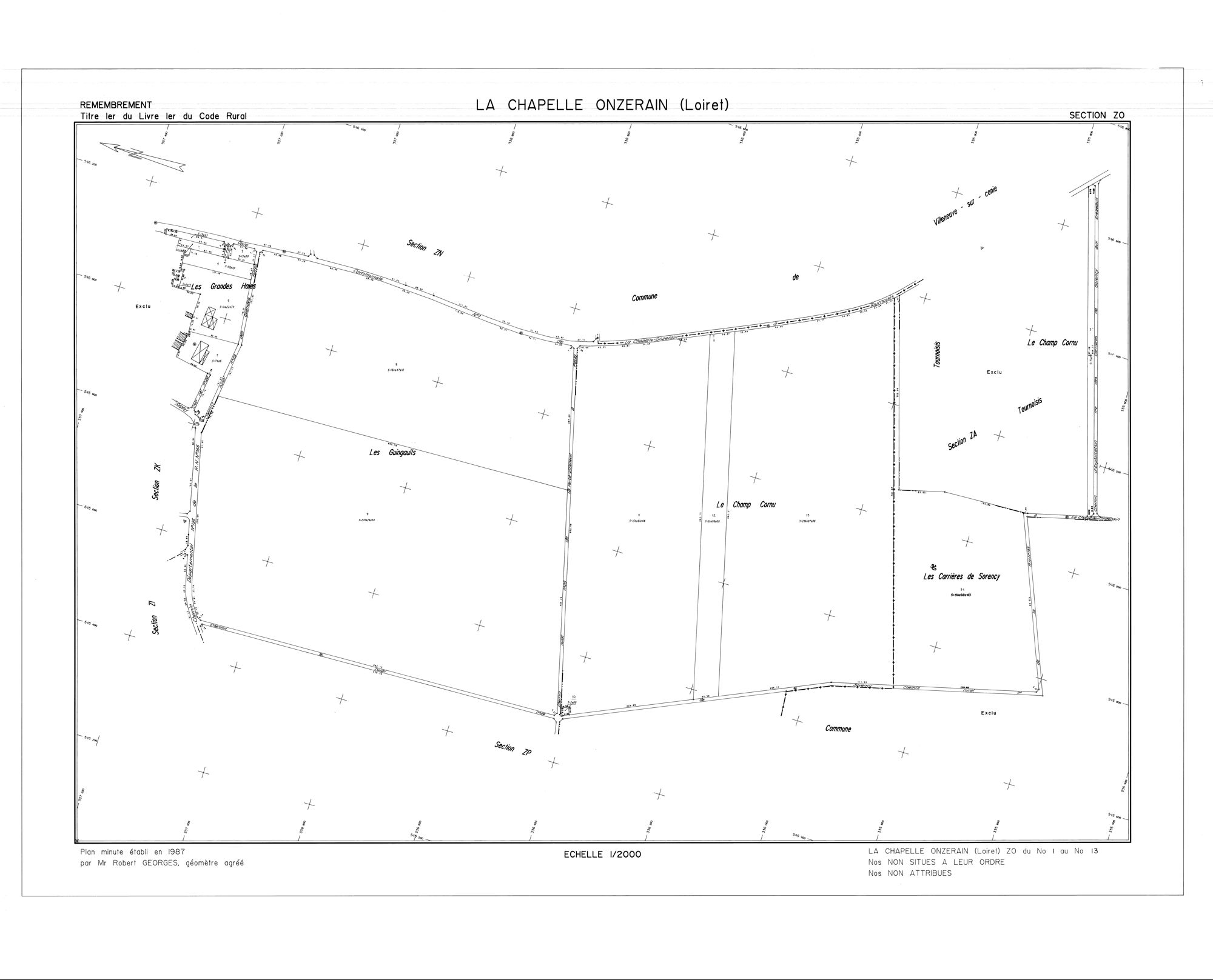 La Chapelle-Onzerain - Sections
