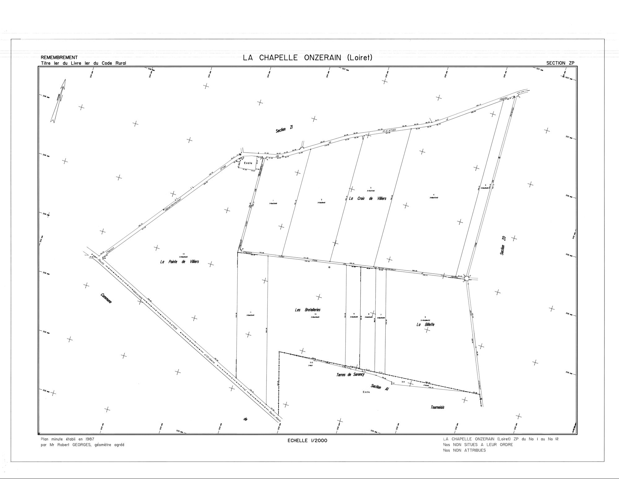 La Chapelle-Onzerain - Sections