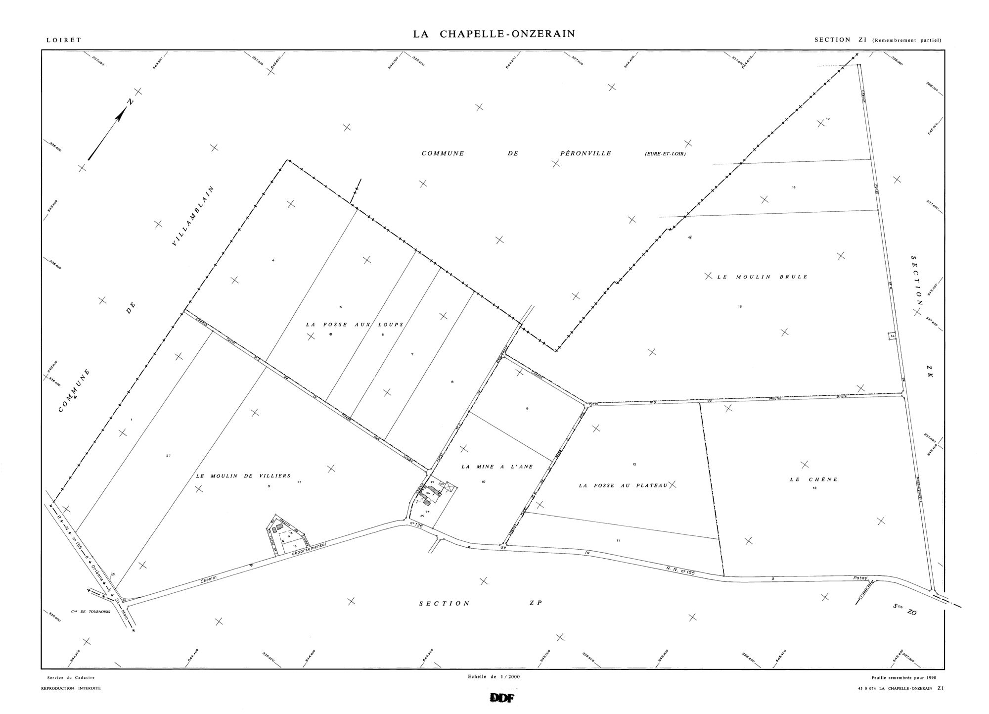 La Chapelle-Onzerain - Sections