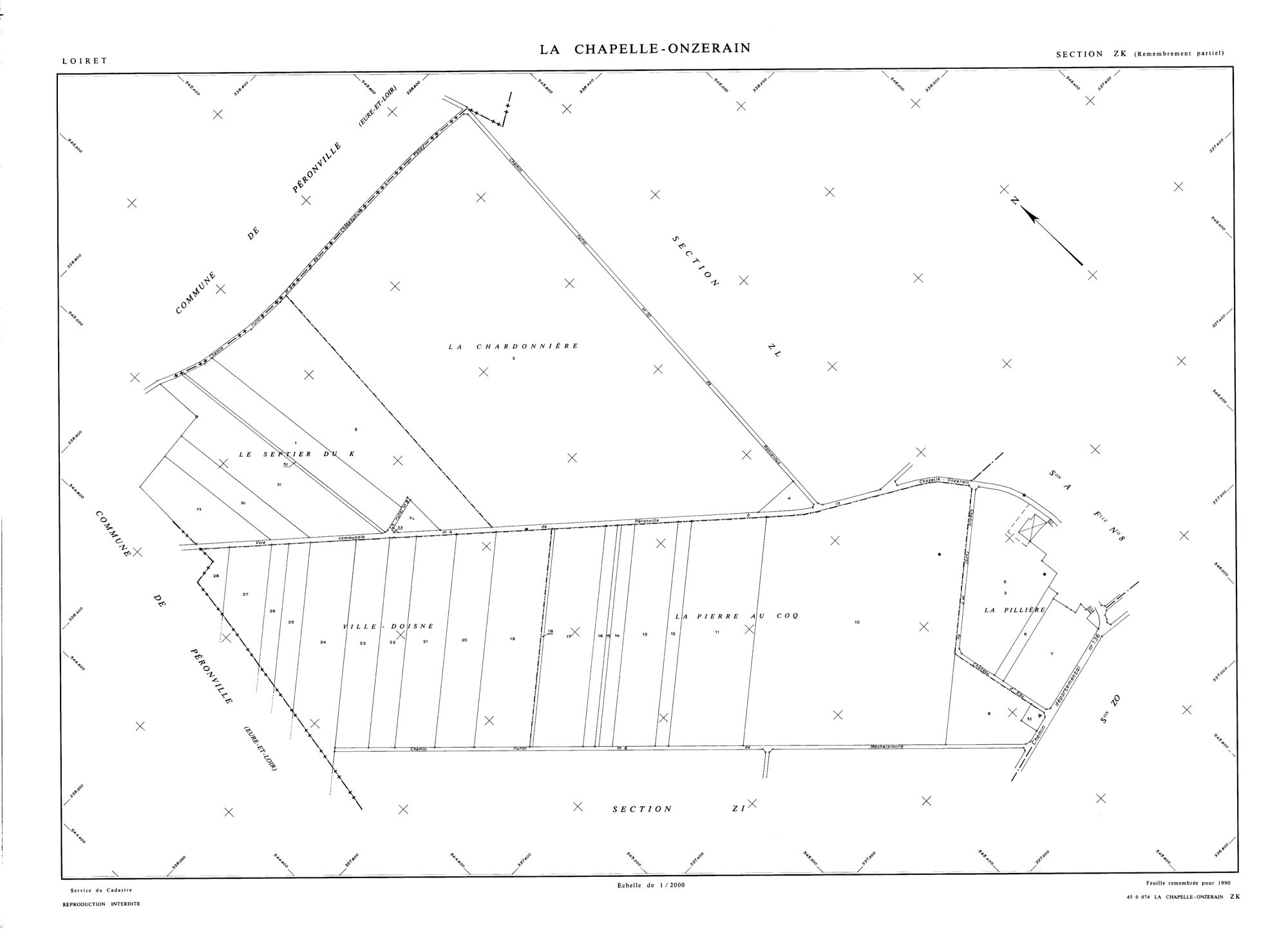La Chapelle-Onzerain - Sections