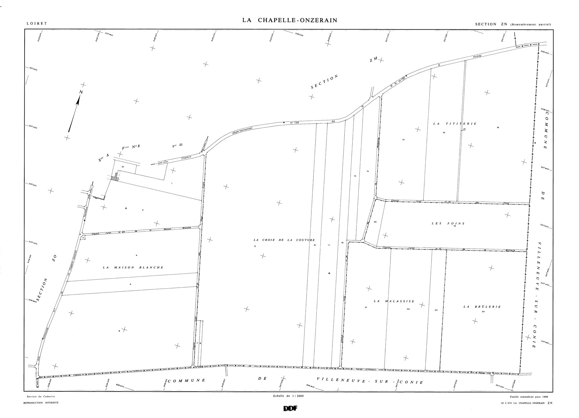 La Chapelle-Onzerain - Sections