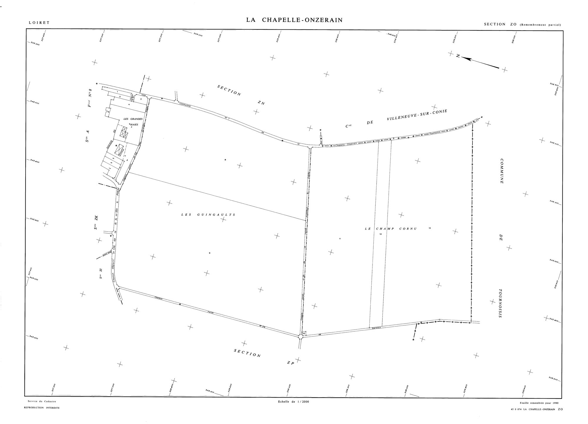 La Chapelle-Onzerain - Sections