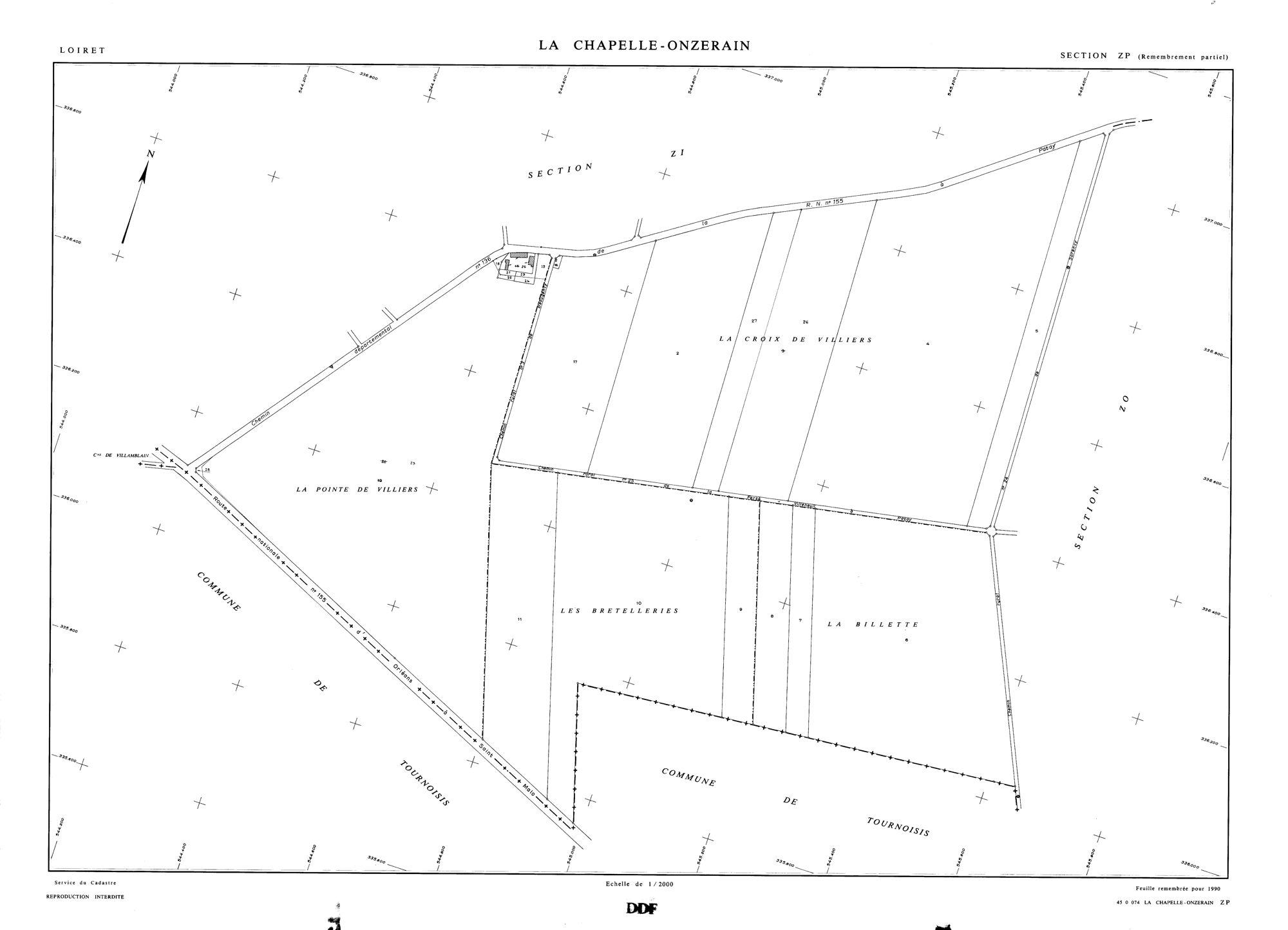 La Chapelle-Onzerain - Sections