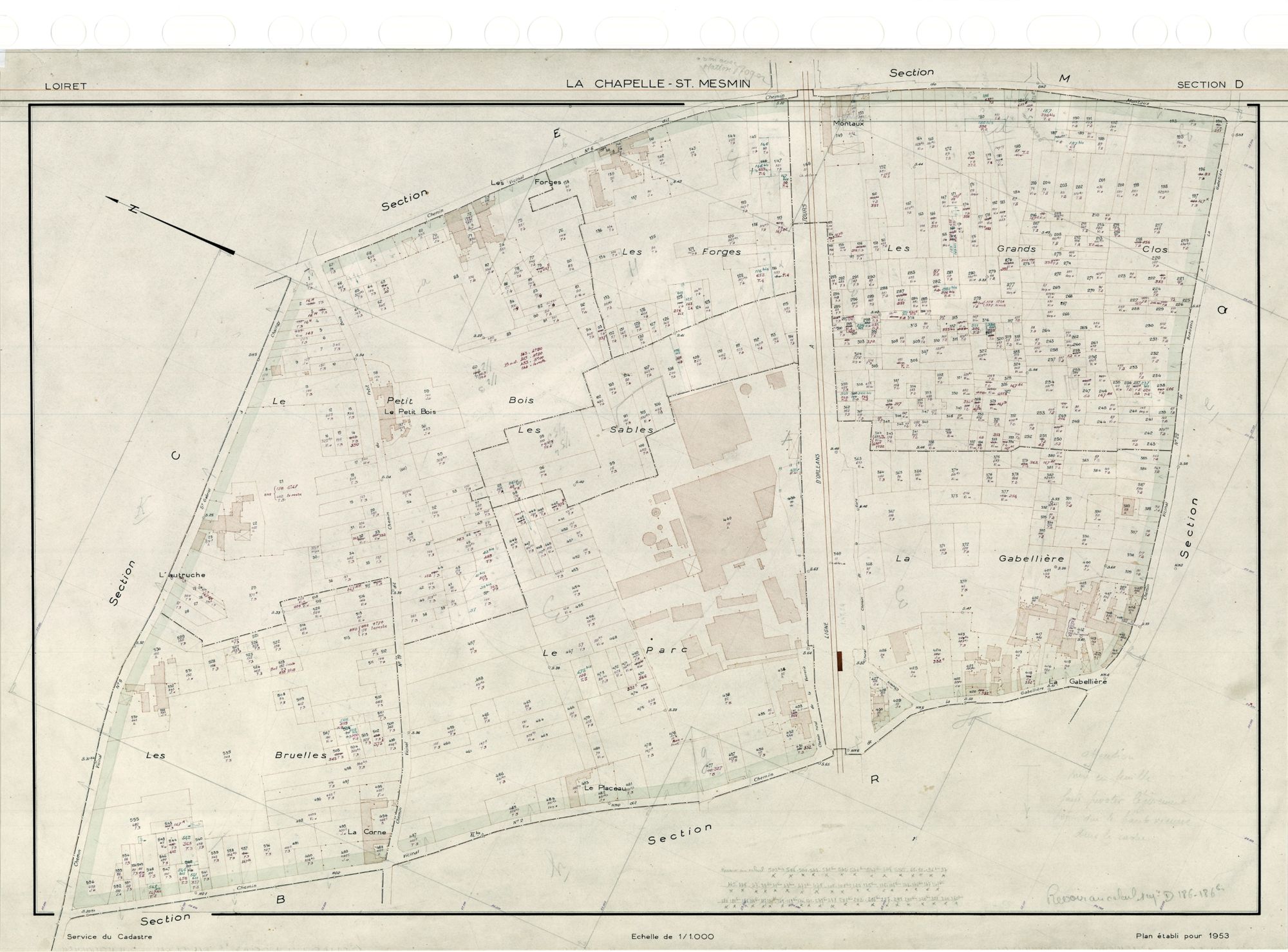 La Chapelle-Saint-Mesmin - Sections