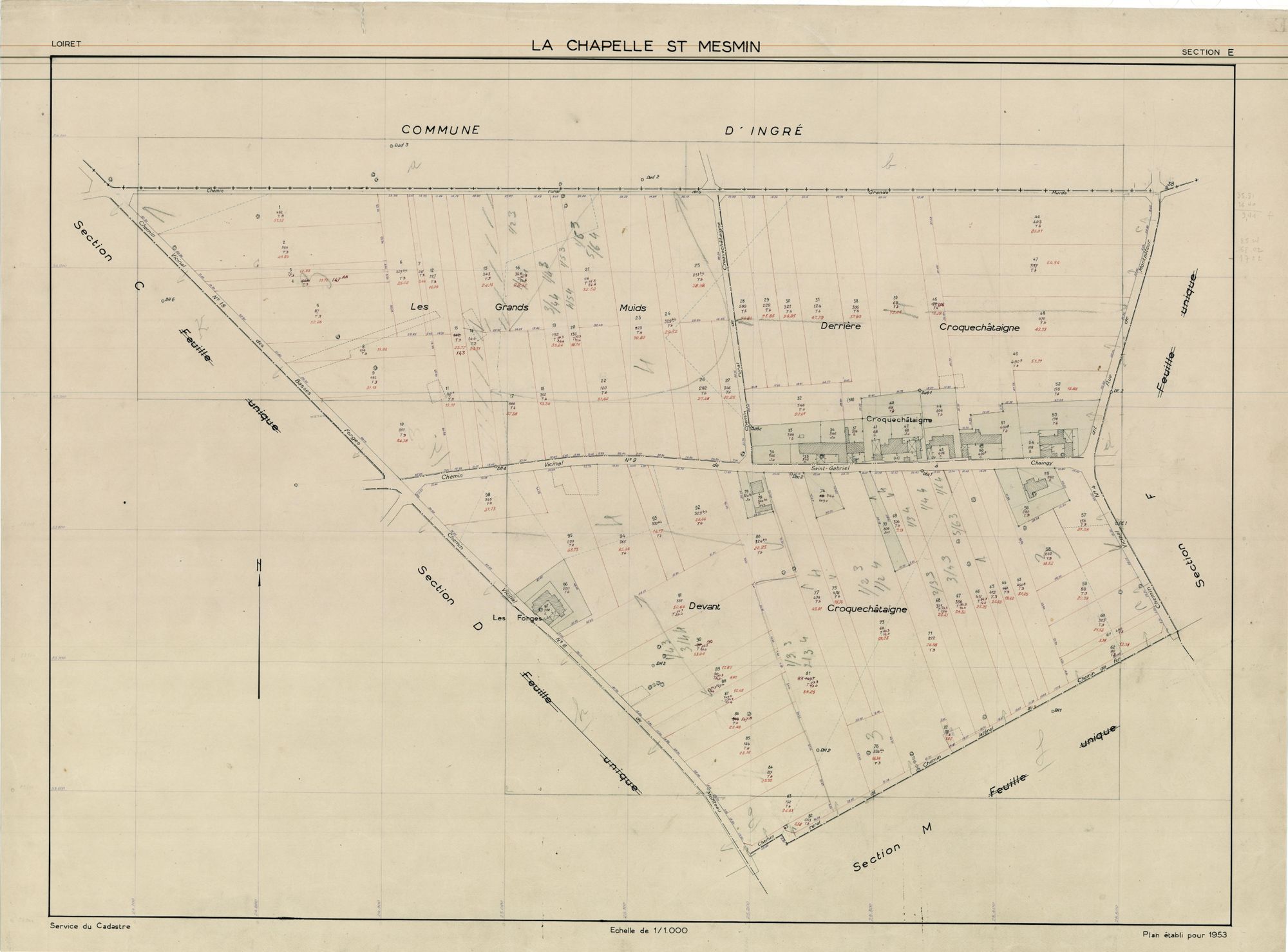 La Chapelle-Saint-Mesmin - Sections