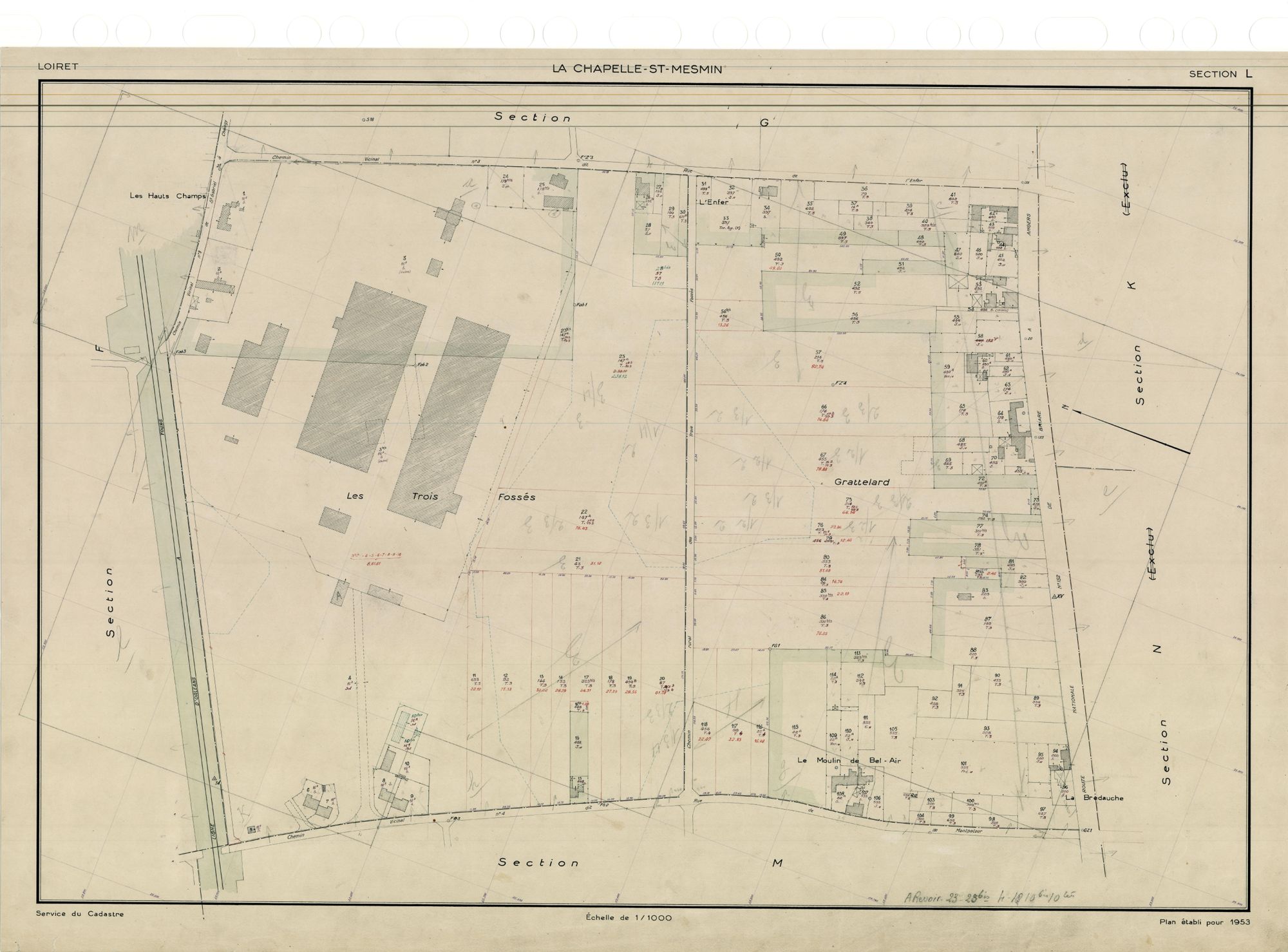 La Chapelle-Saint-Mesmin - Sections