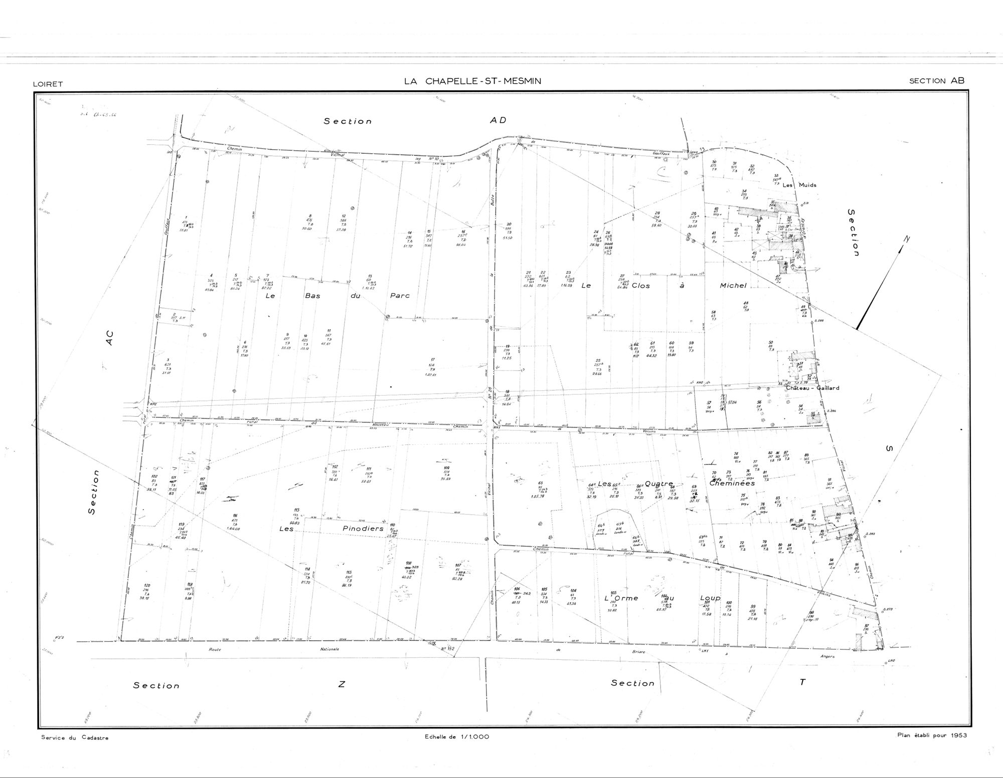La Chapelle-Saint-Mesmin - Sections