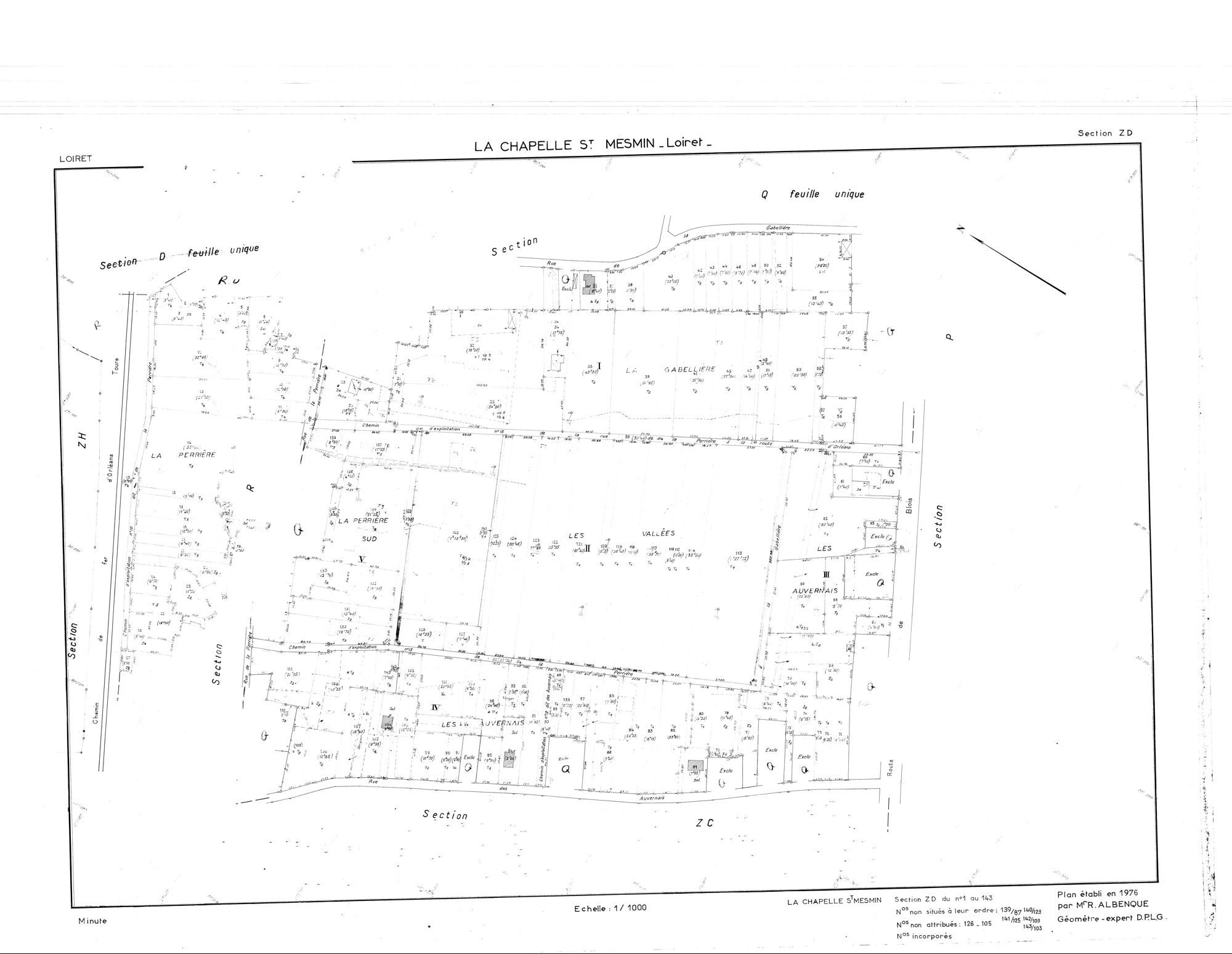 La Chapelle-Saint-Mesmin - Sections