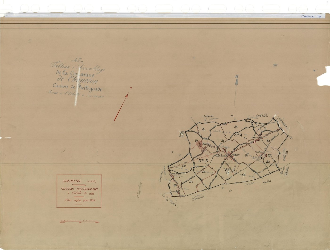Chapelon - Tableau d'assemblage