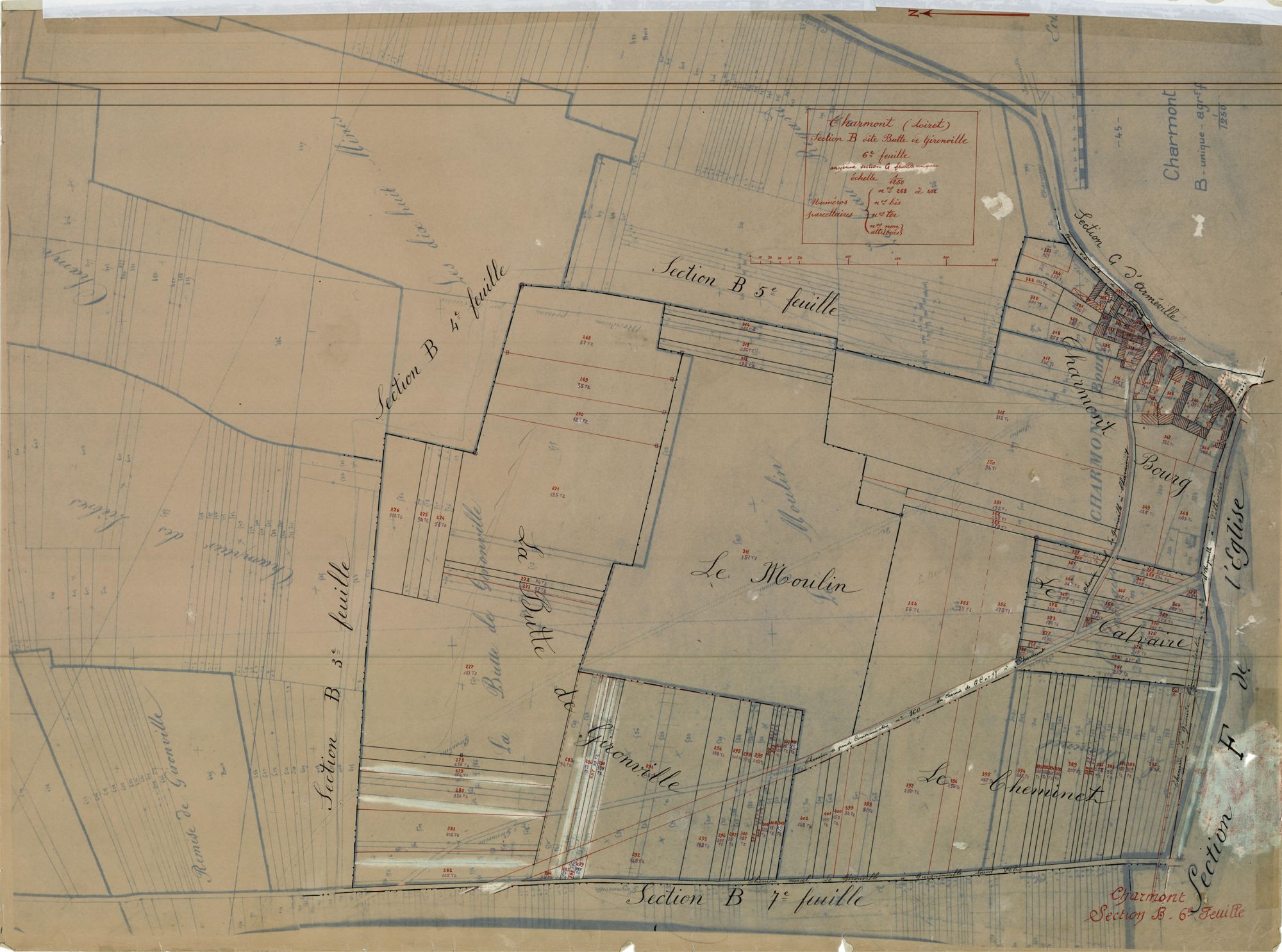 Charmont-en-Beauce - Sections