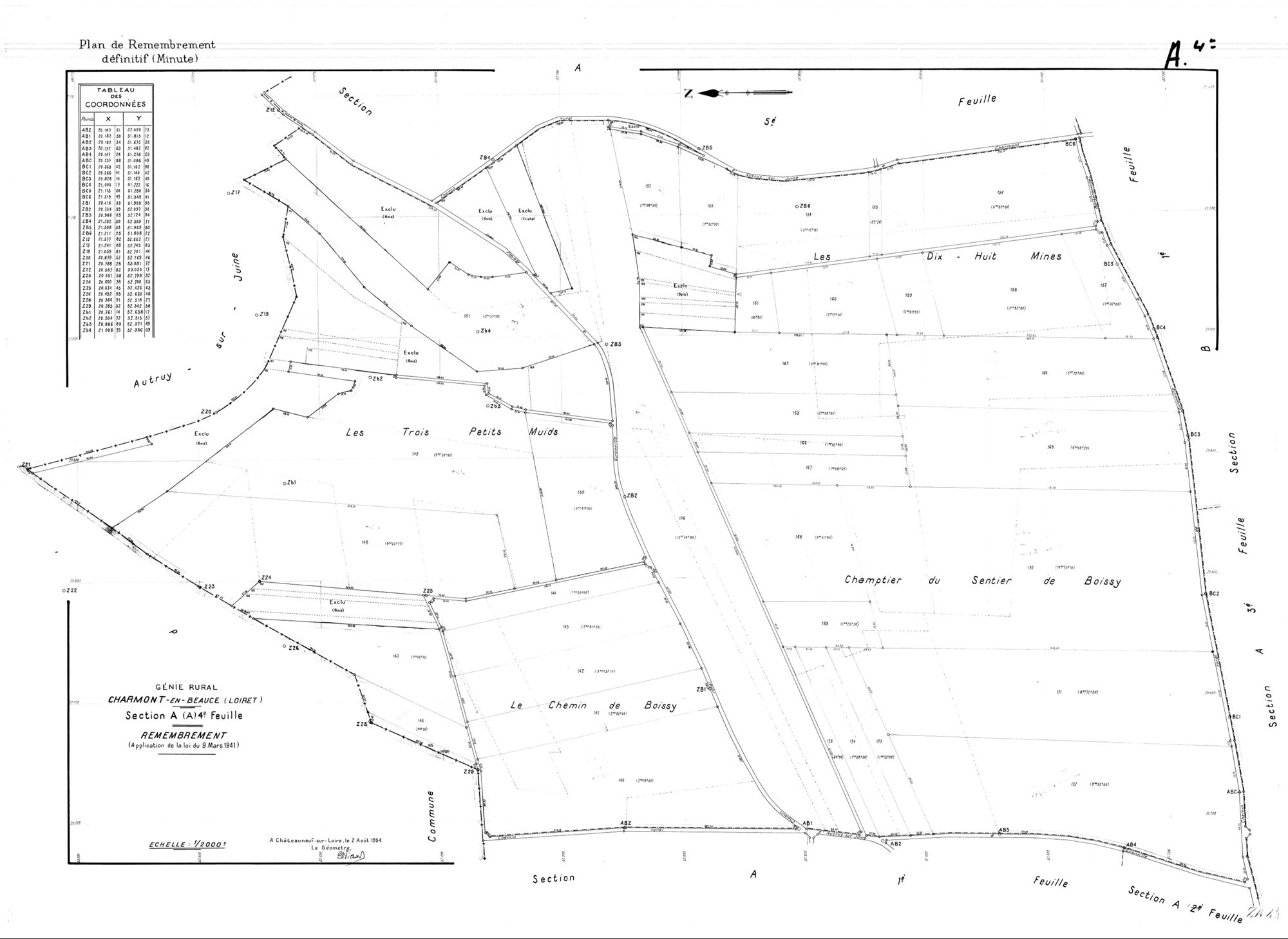 Charmont-en-Beauce - Sections