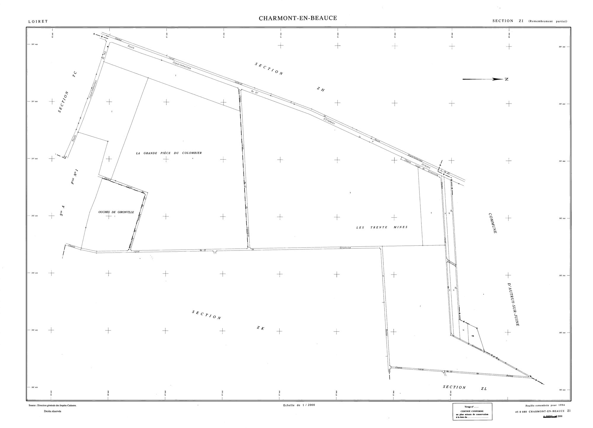 Charmont-en-Beauce - Sections