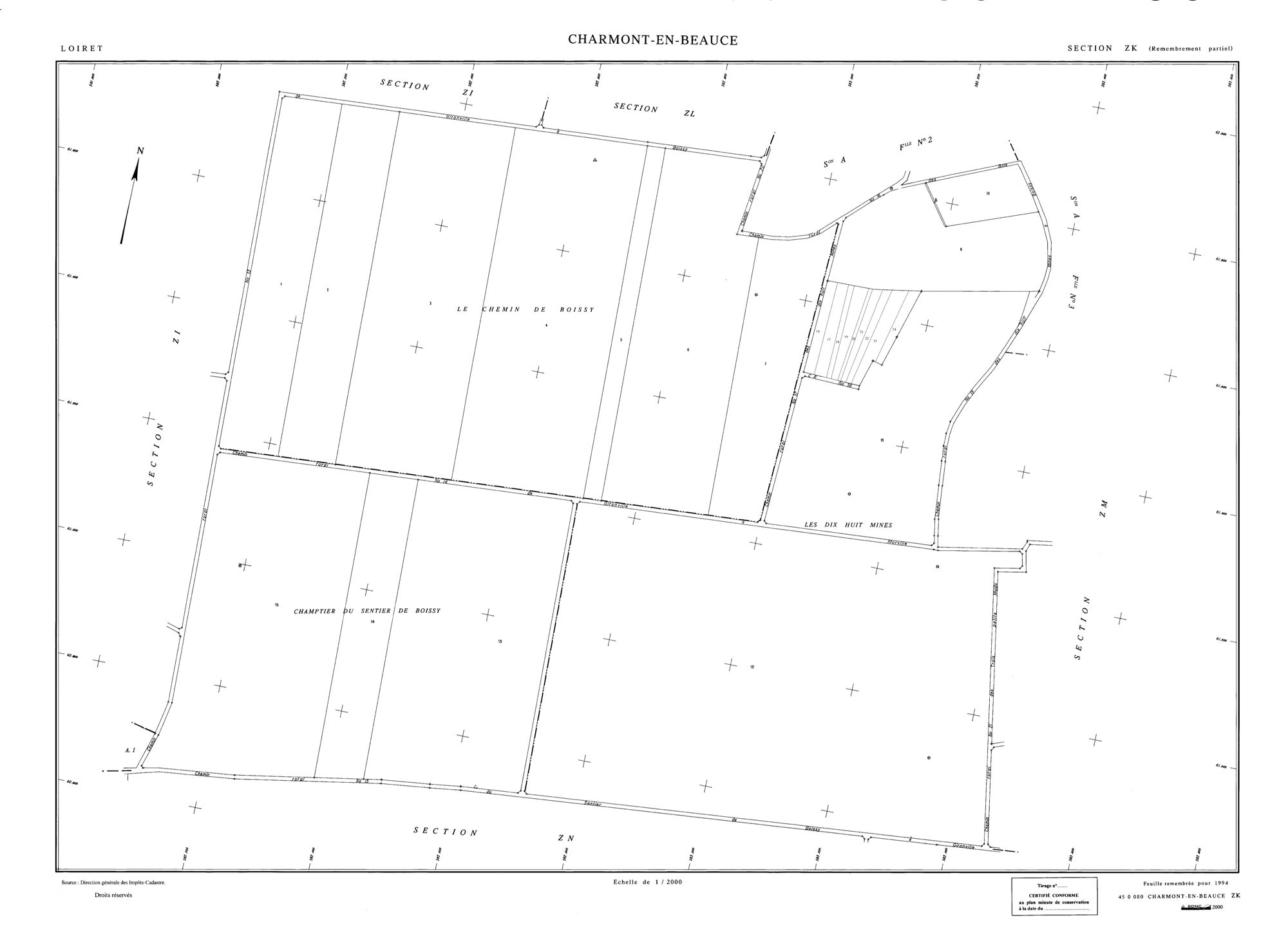 Charmont-en-Beauce - Sections