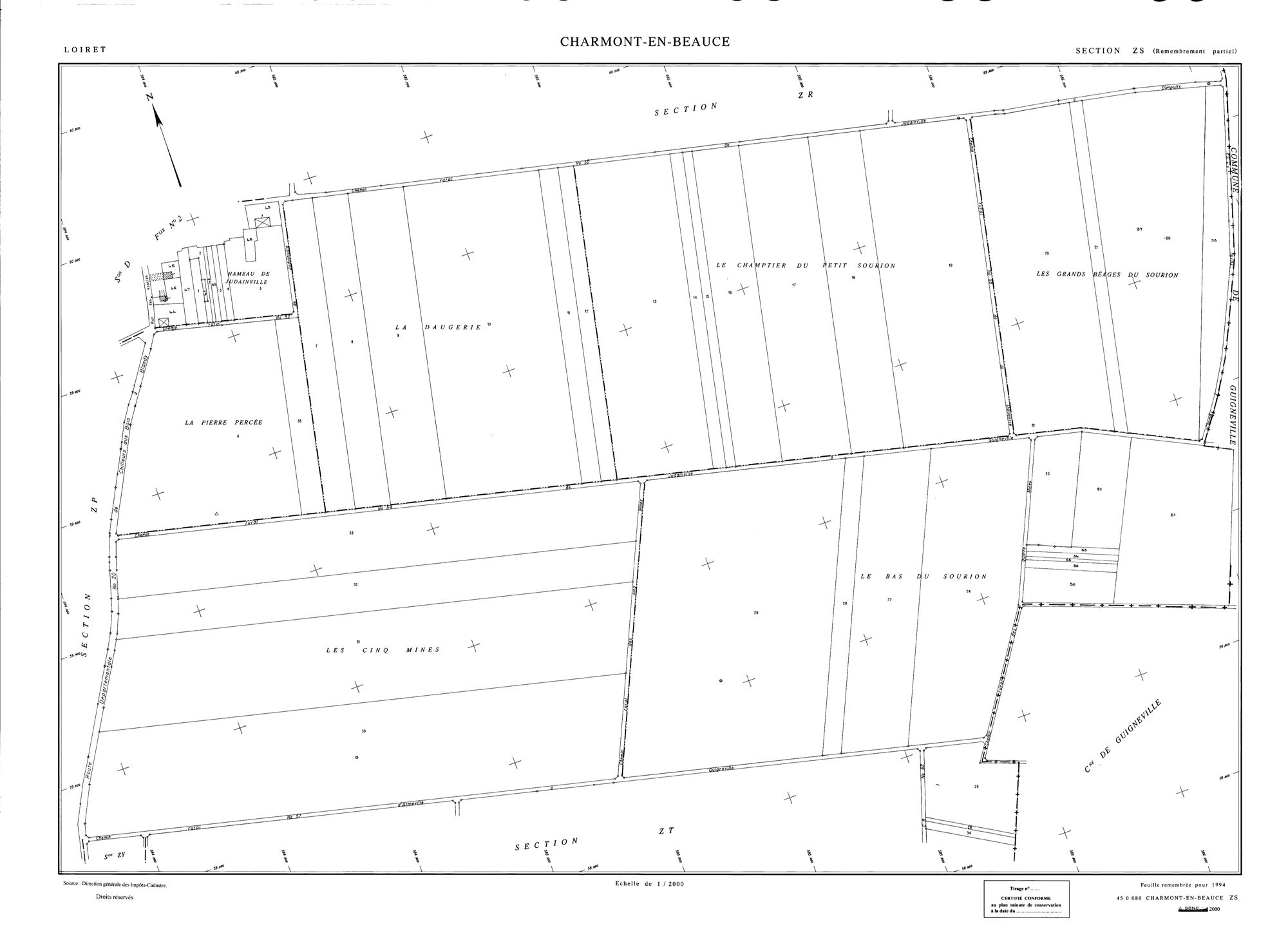 Charmont-en-Beauce - Sections