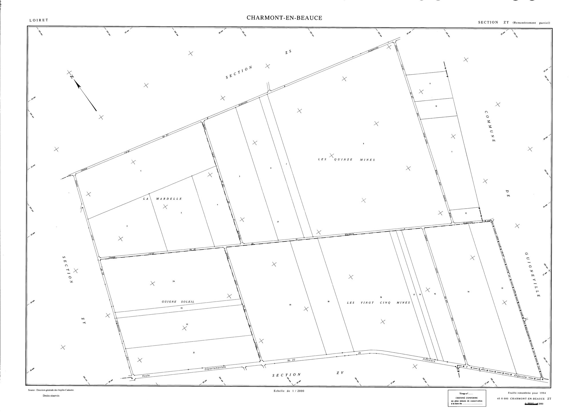 Charmont-en-Beauce - Sections
