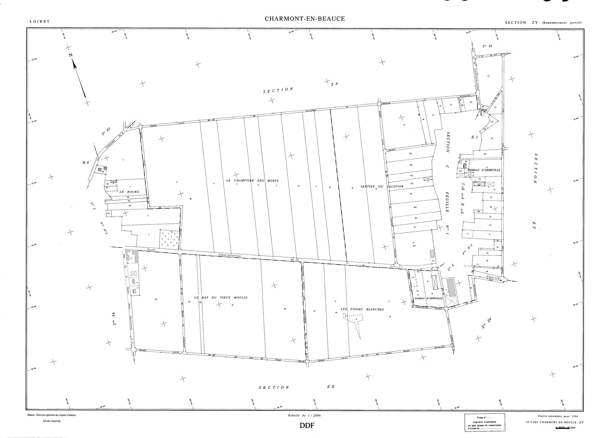 Charmont-en-Beauce - Sections