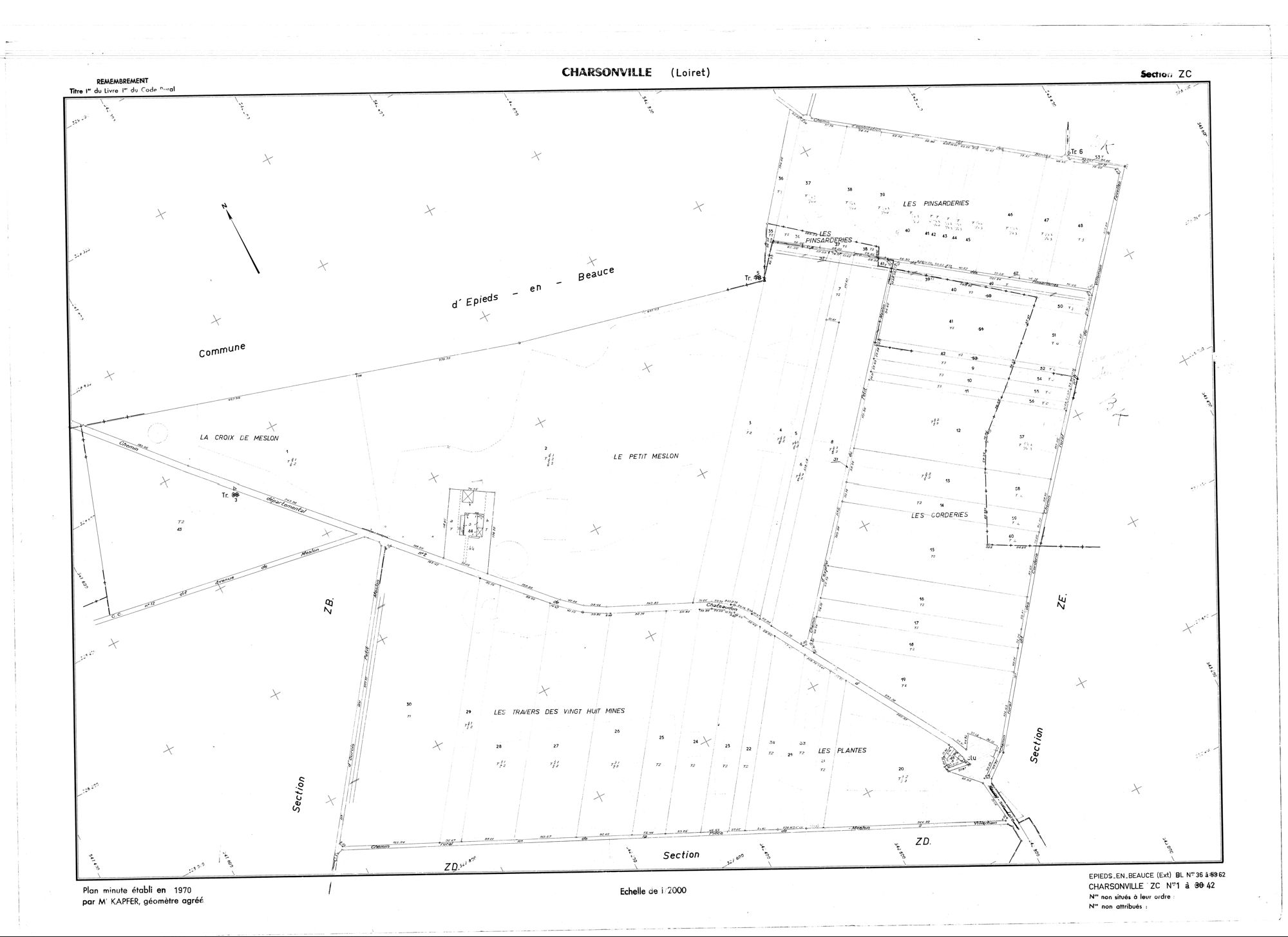 Charsonville - Sections