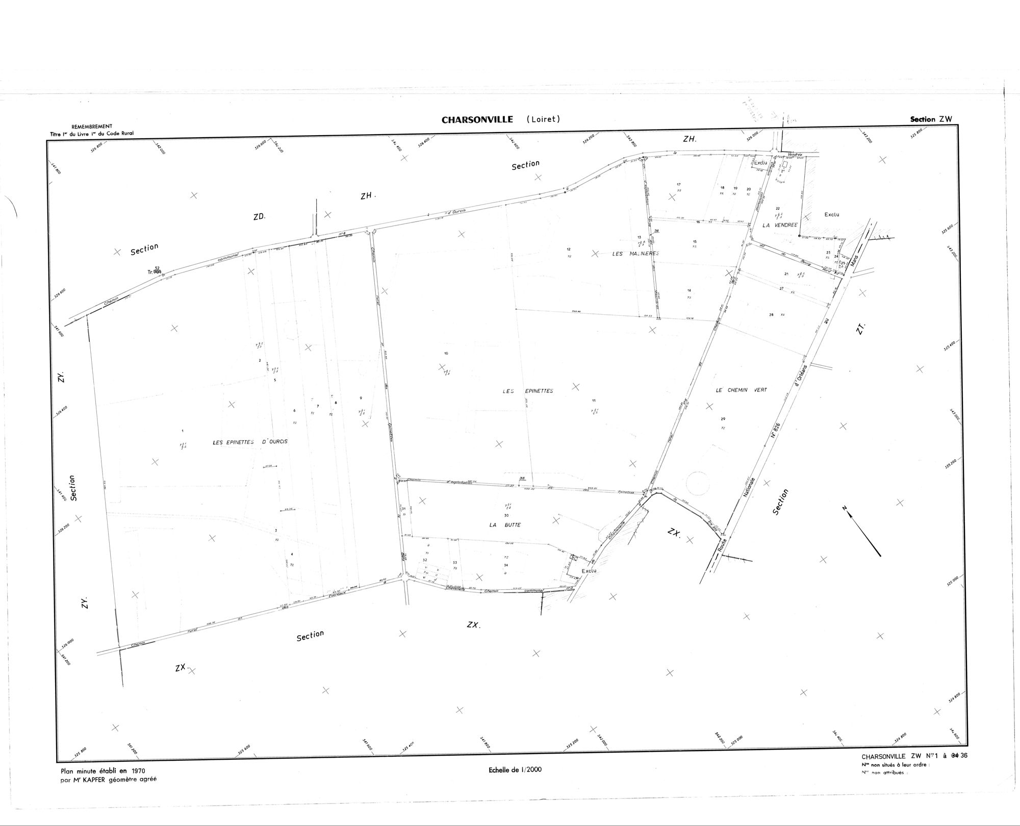 Charsonville - Sections