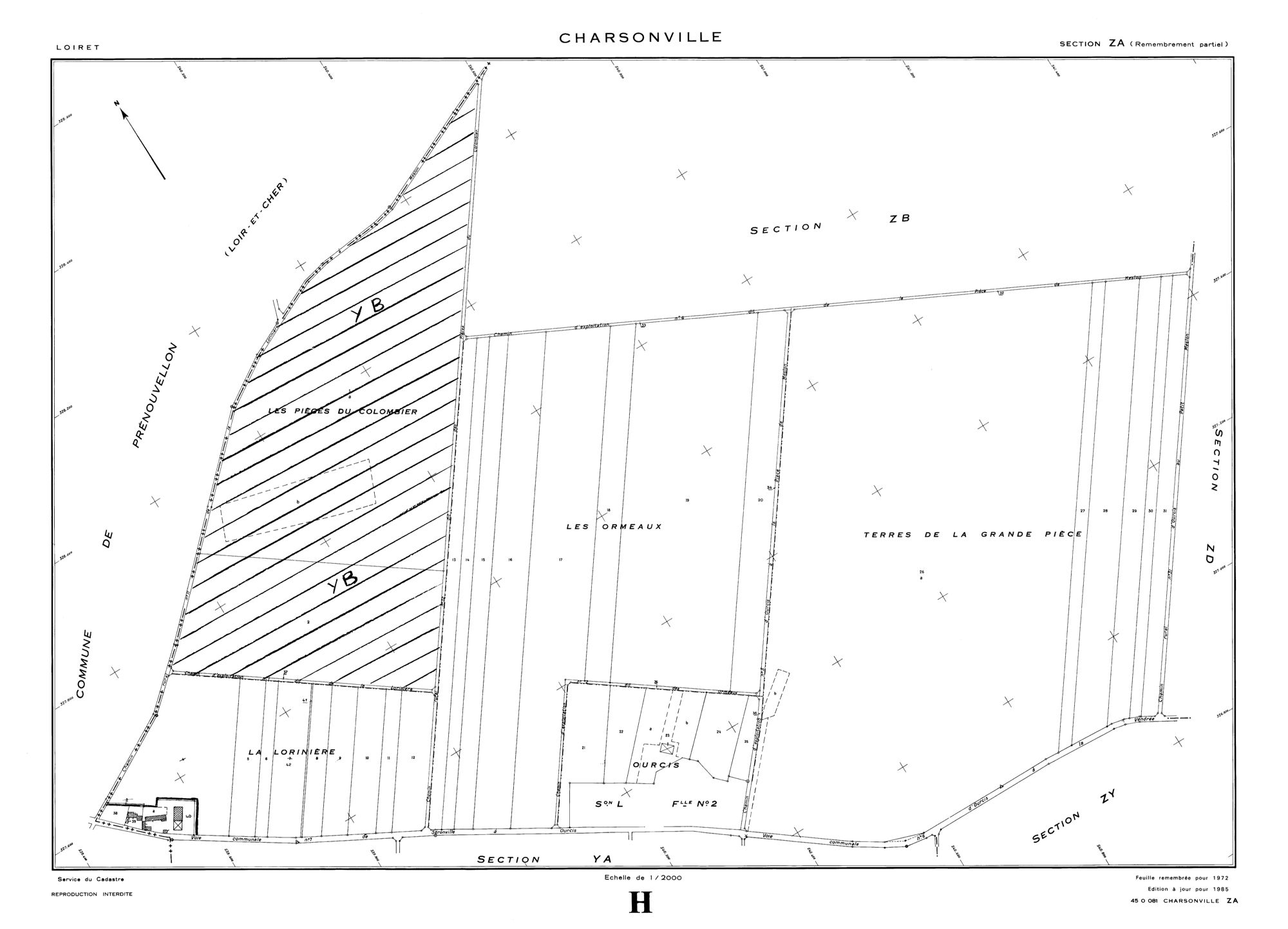 Charsonville - Sections