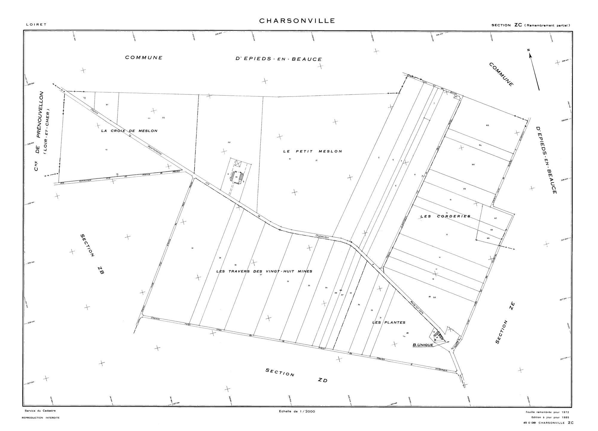 Charsonville - Sections