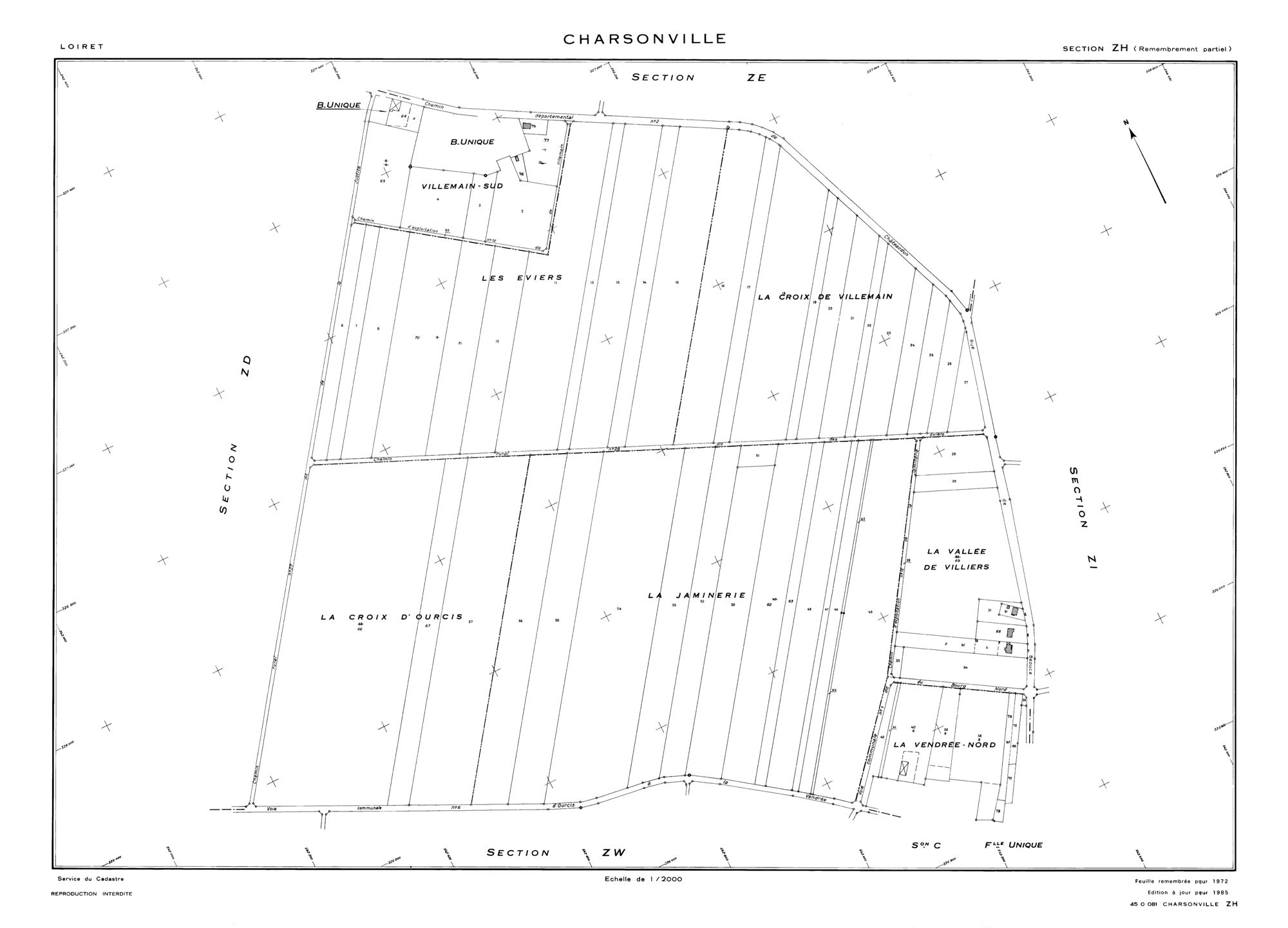 Charsonville - Sections