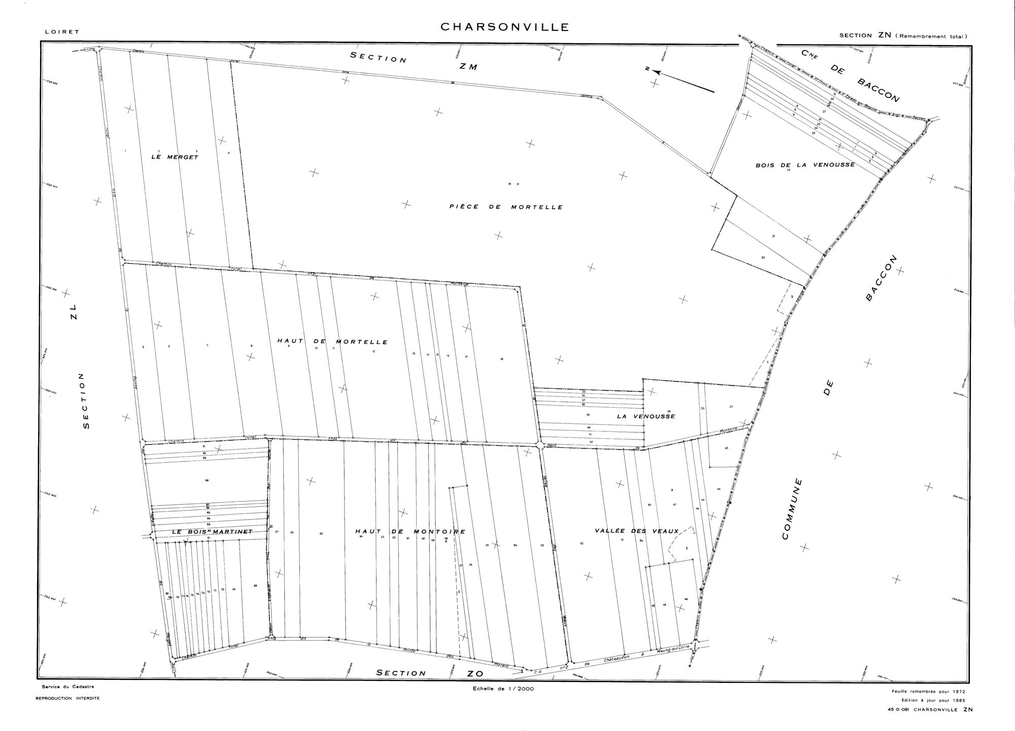 Charsonville - Sections