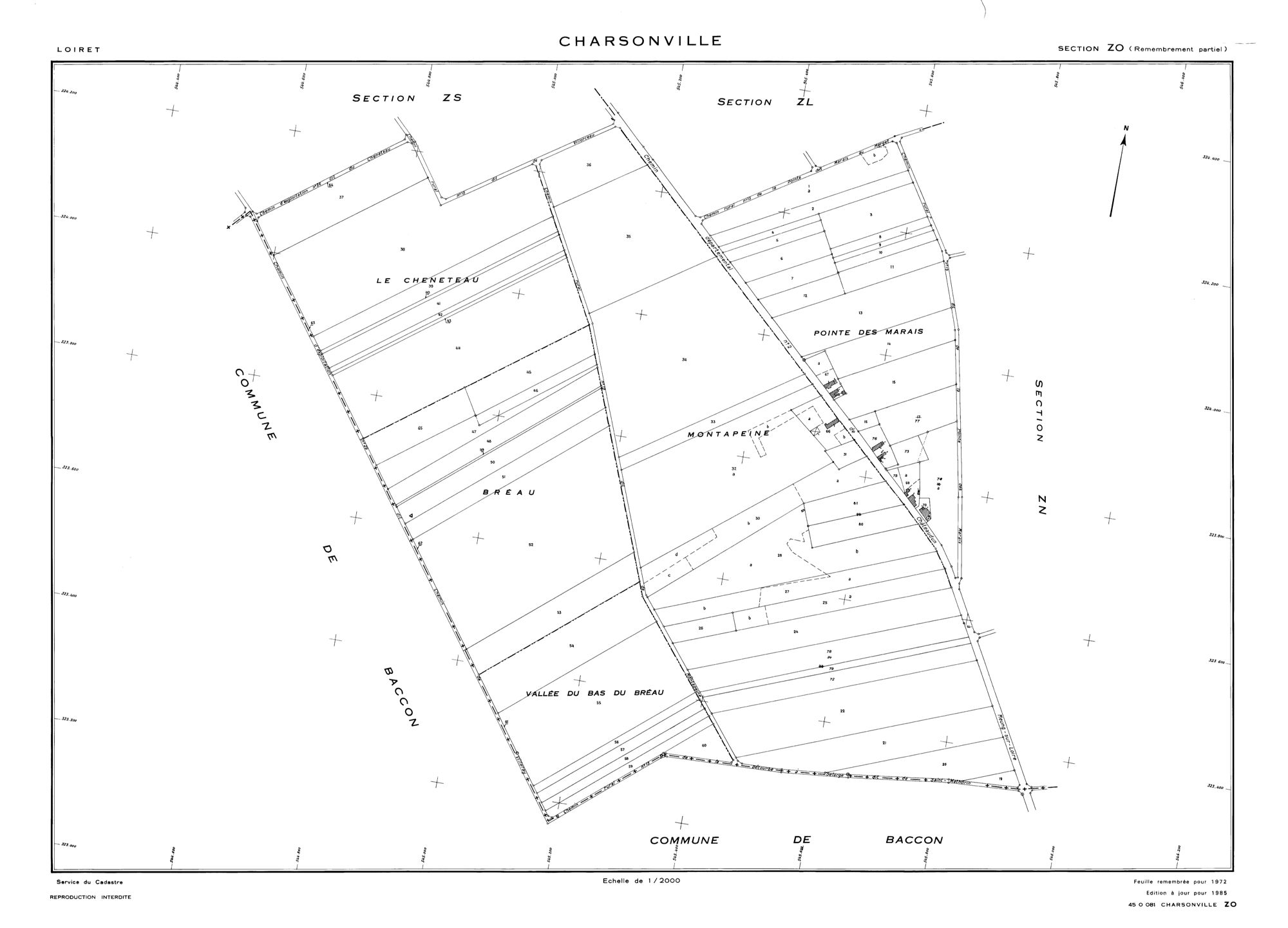 Charsonville - Sections