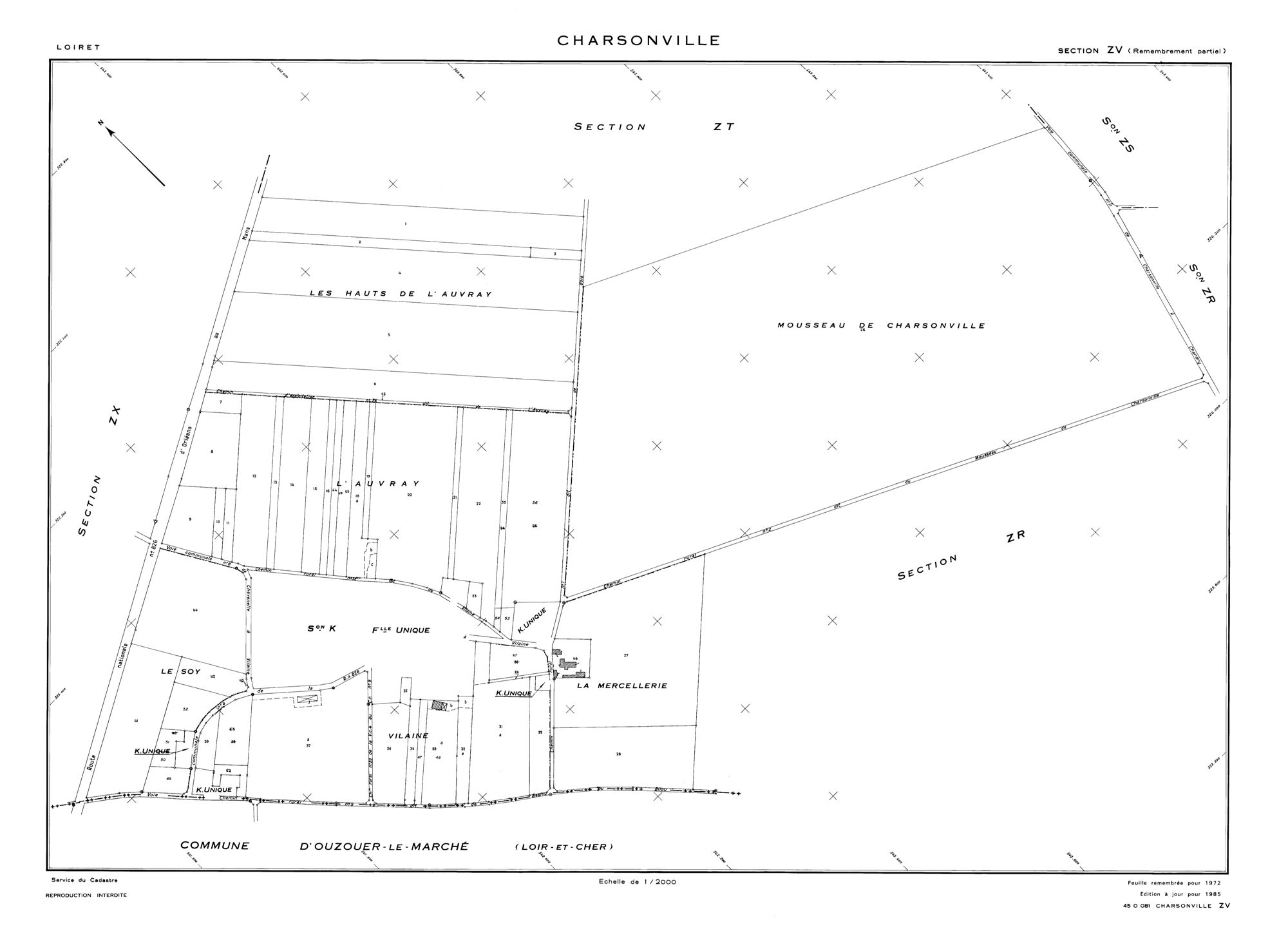 Charsonville - Sections