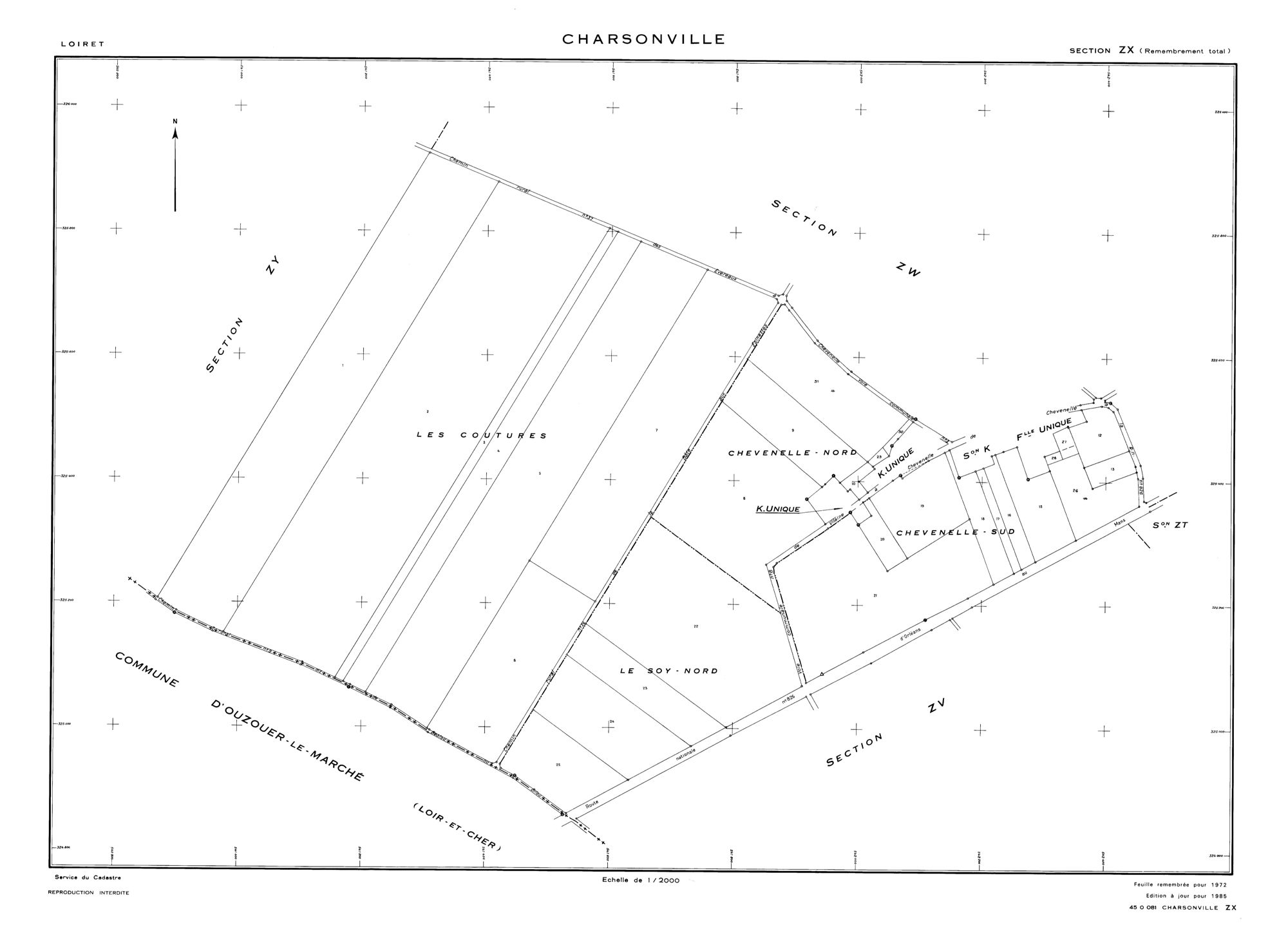 Charsonville - Sections