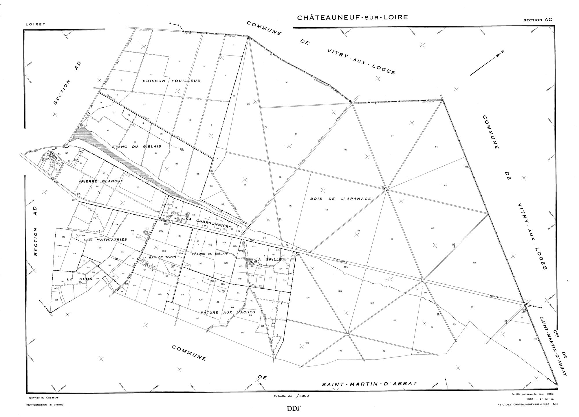 Châteauneuf-sur-Loire - Sections