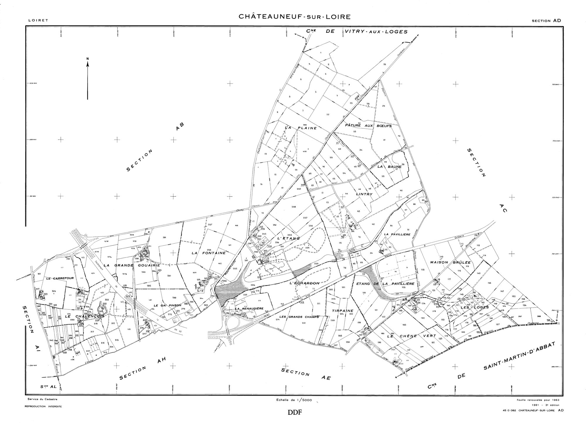 Châteauneuf-sur-Loire - Sections