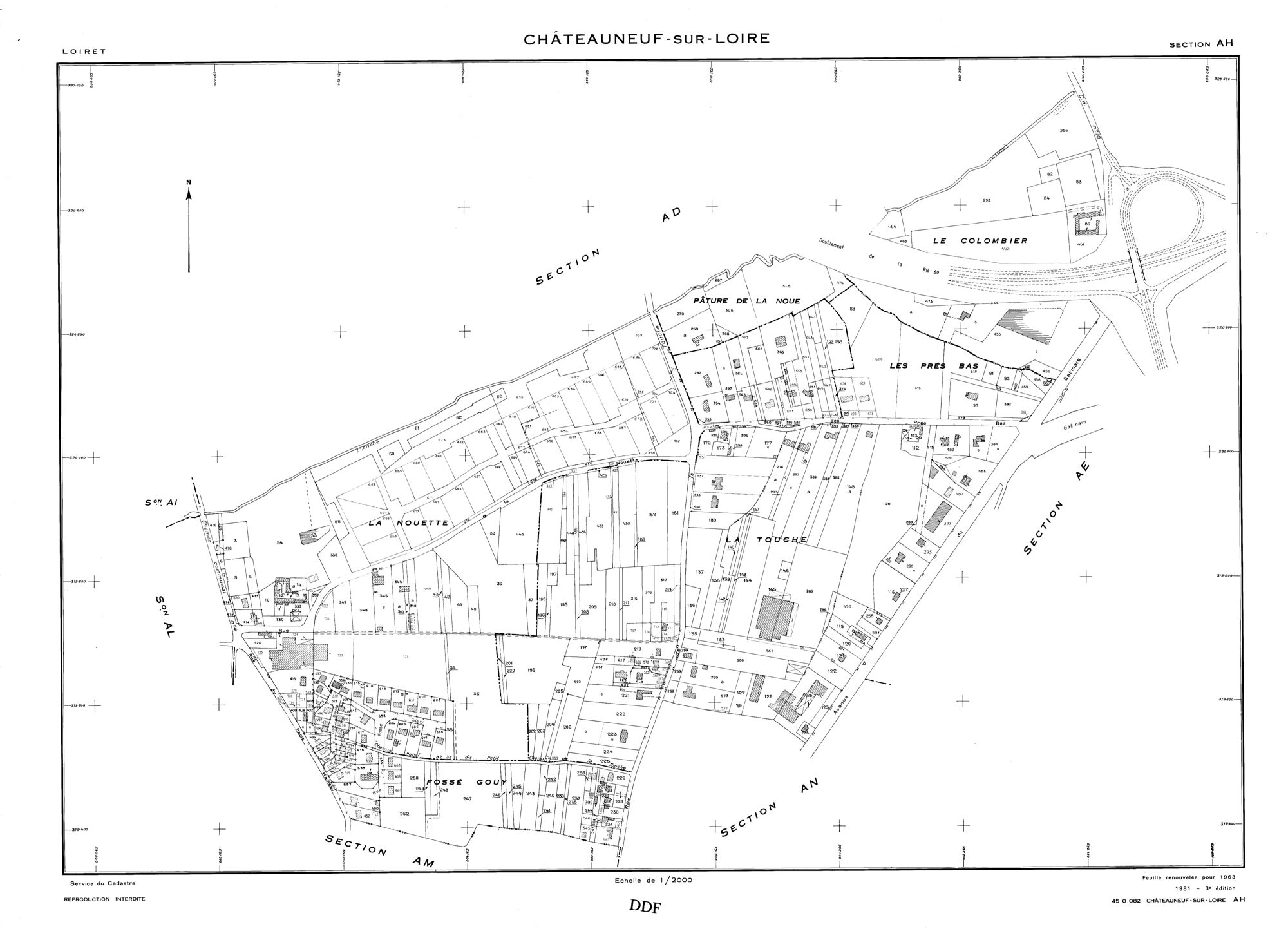Châteauneuf-sur-Loire - Sections