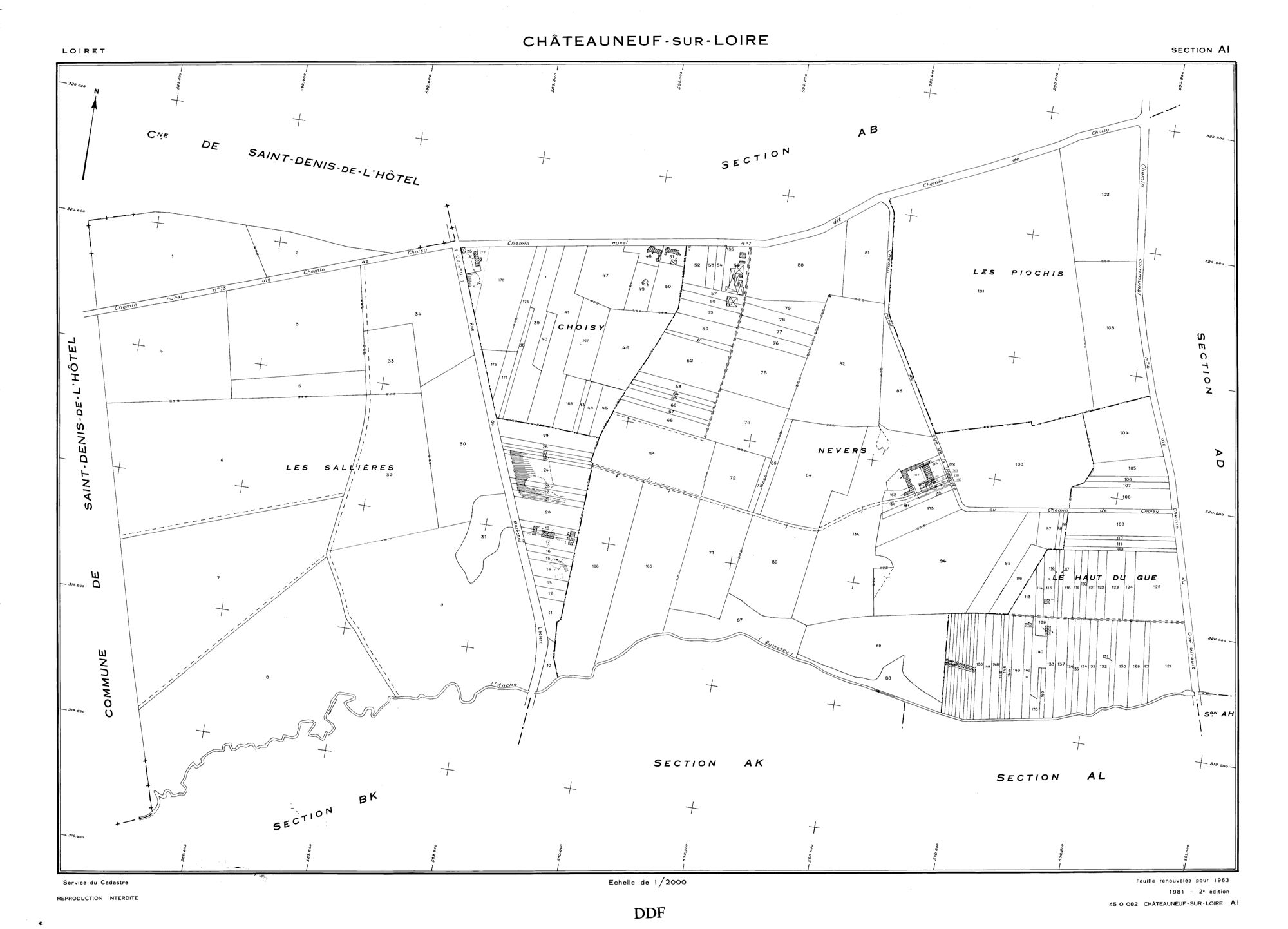 Châteauneuf-sur-Loire - Sections
