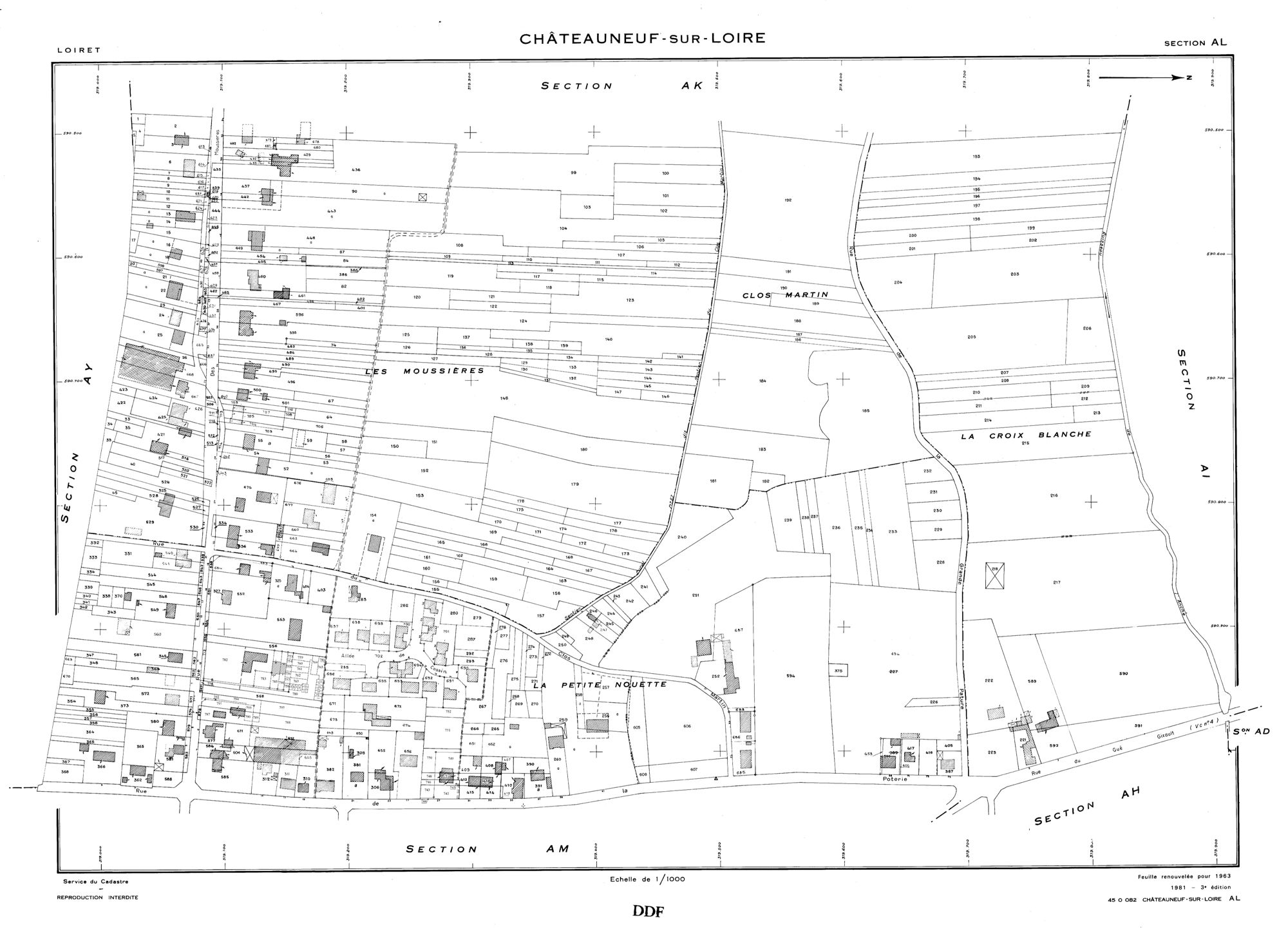 Châteauneuf-sur-Loire - Sections