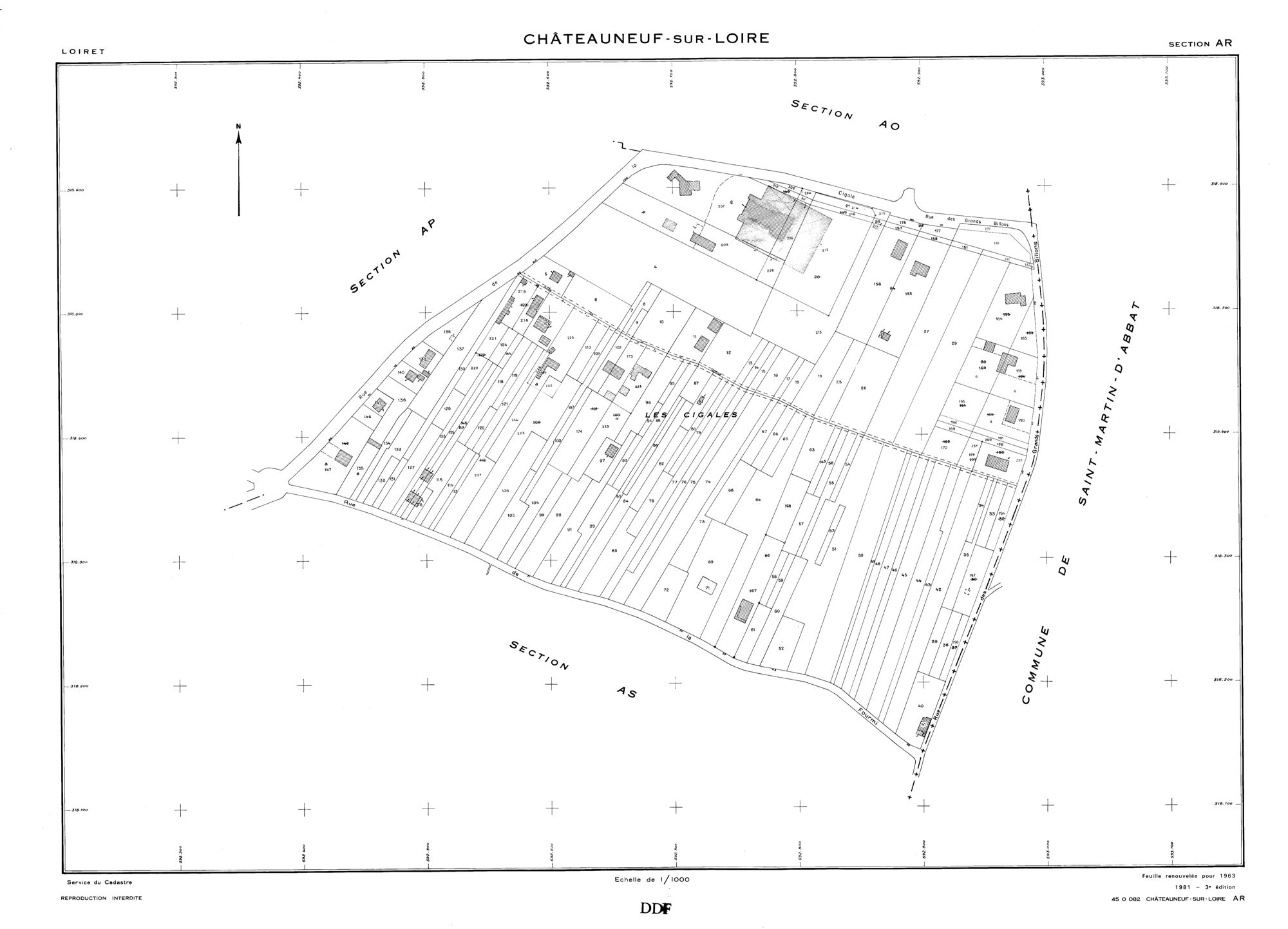 Châteauneuf-sur-Loire - Sections