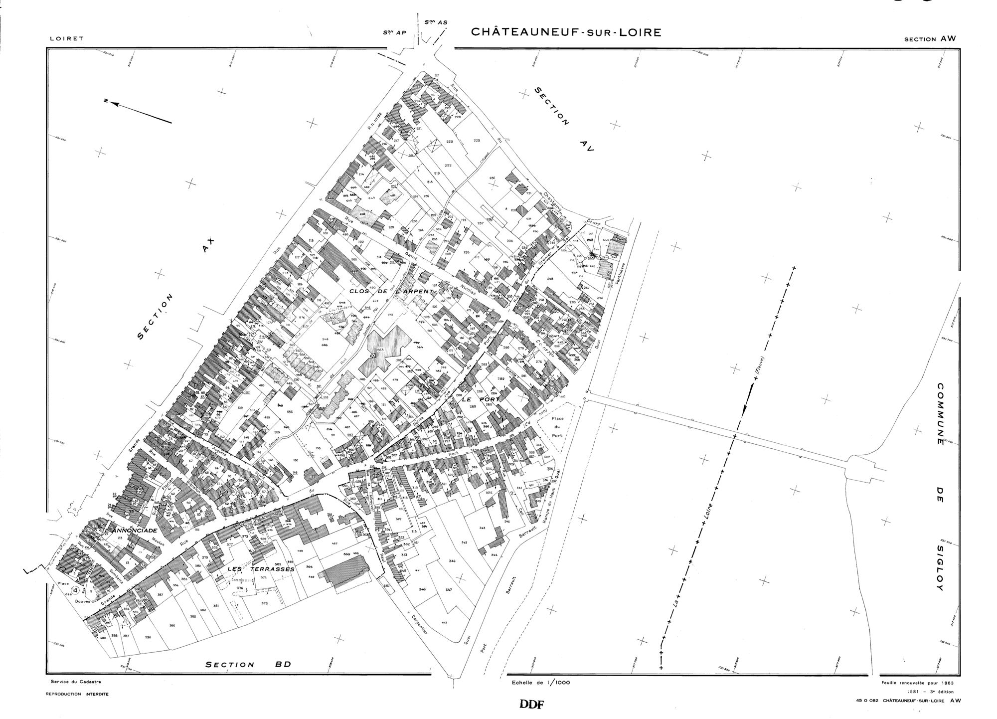 Châteauneuf-sur-Loire - Sections